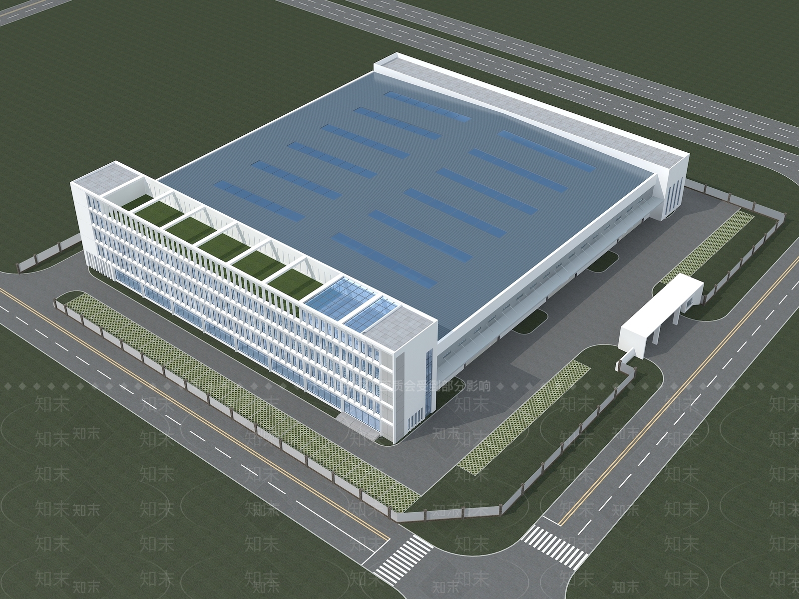 现代工业厂房3D模型下载【ID:1137824385】