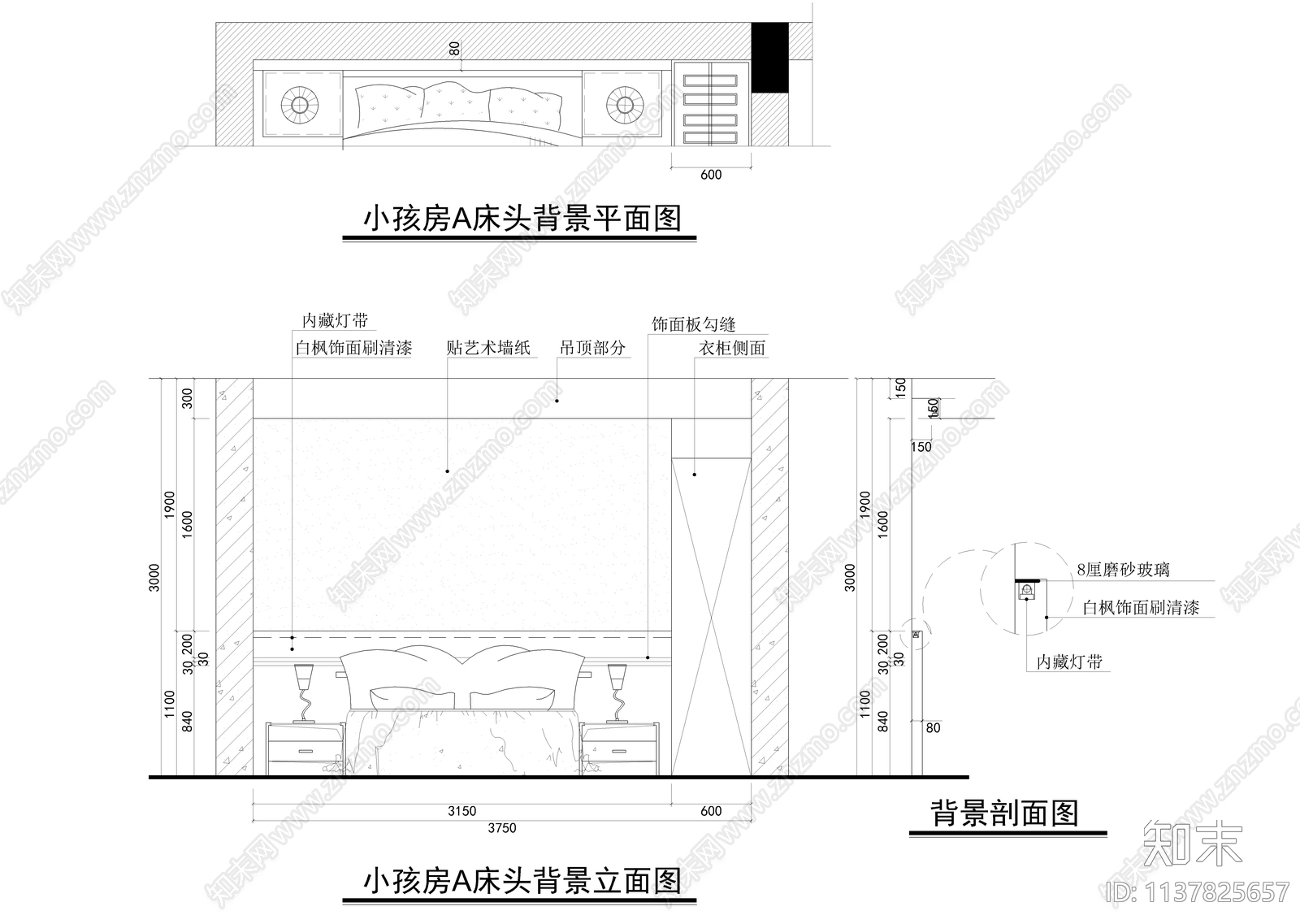 三层别墅装修cad施工图下载【ID:1137825657】