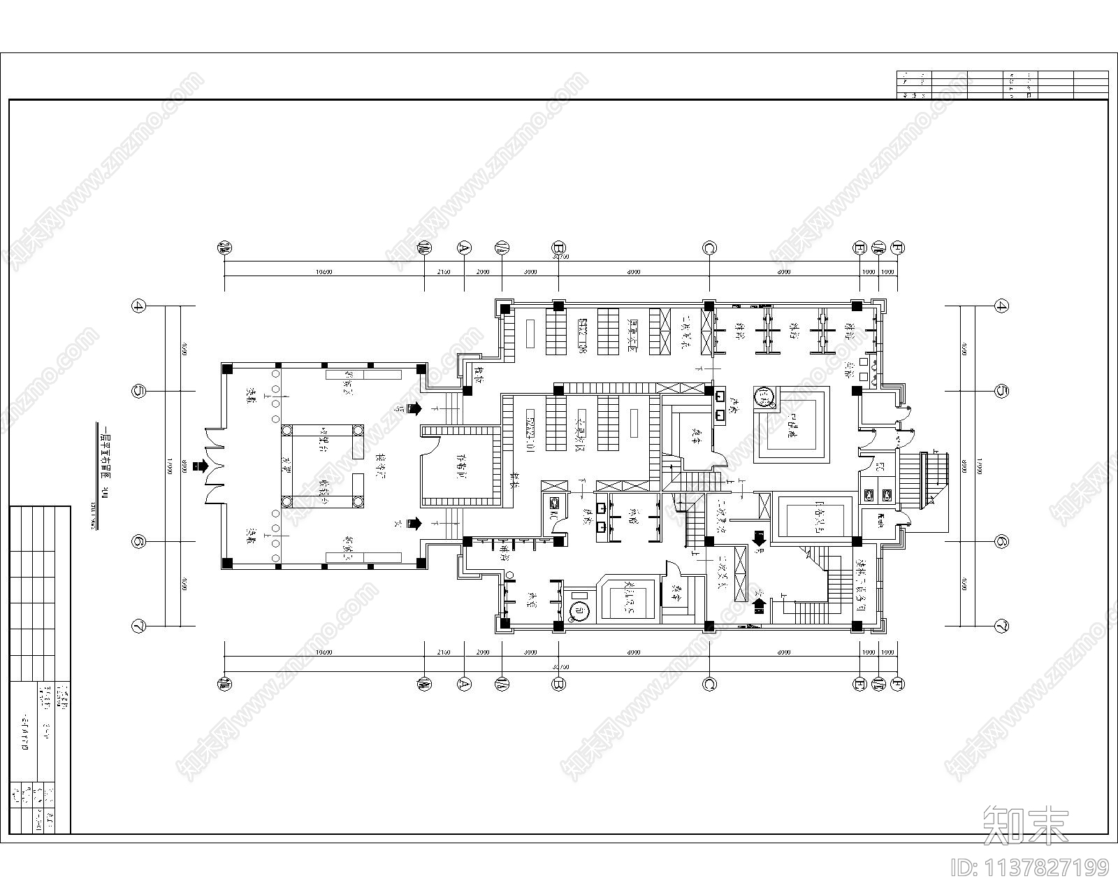 汗蒸洗浴会所平面图施工图下载【ID:1137827199】