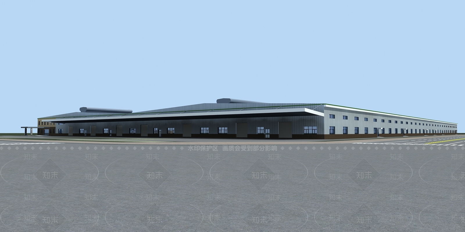 现代工业厂房3D模型下载【ID:1137828394】