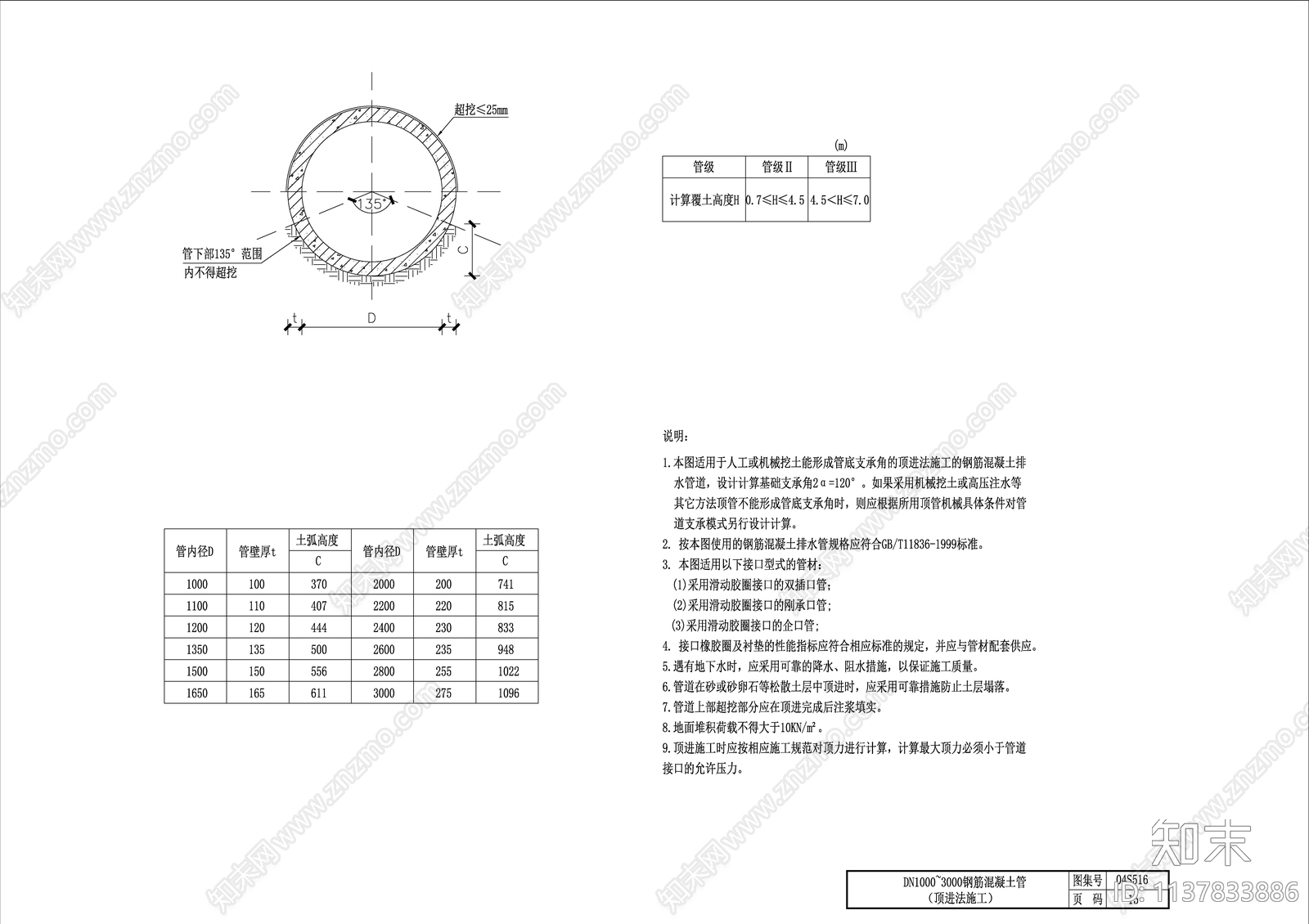 市政管道施工工艺cad施工图下载【ID:1137833886】