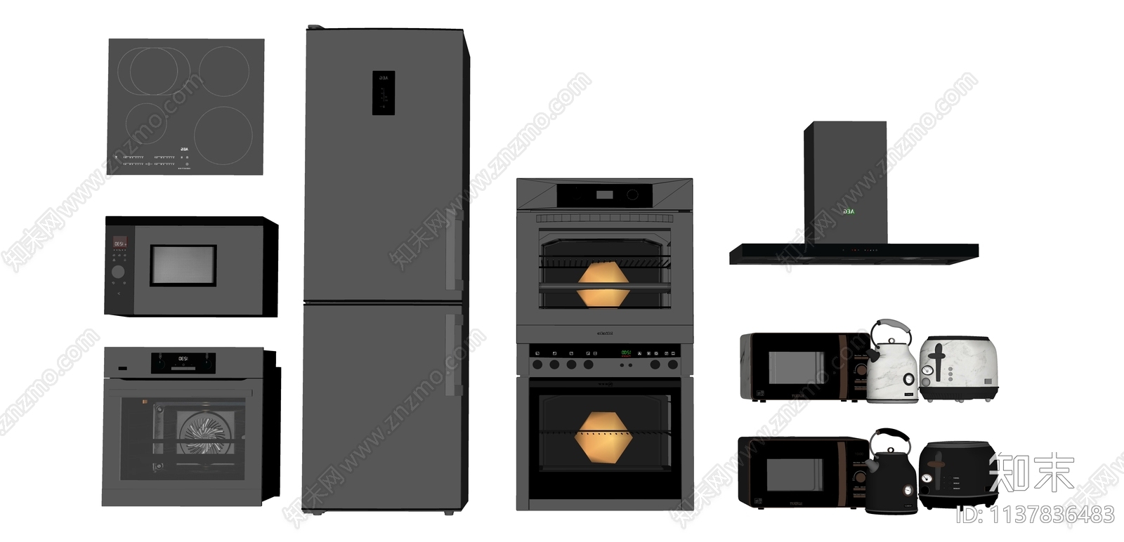 家用电器组合SU模型下载【ID:1137836483】