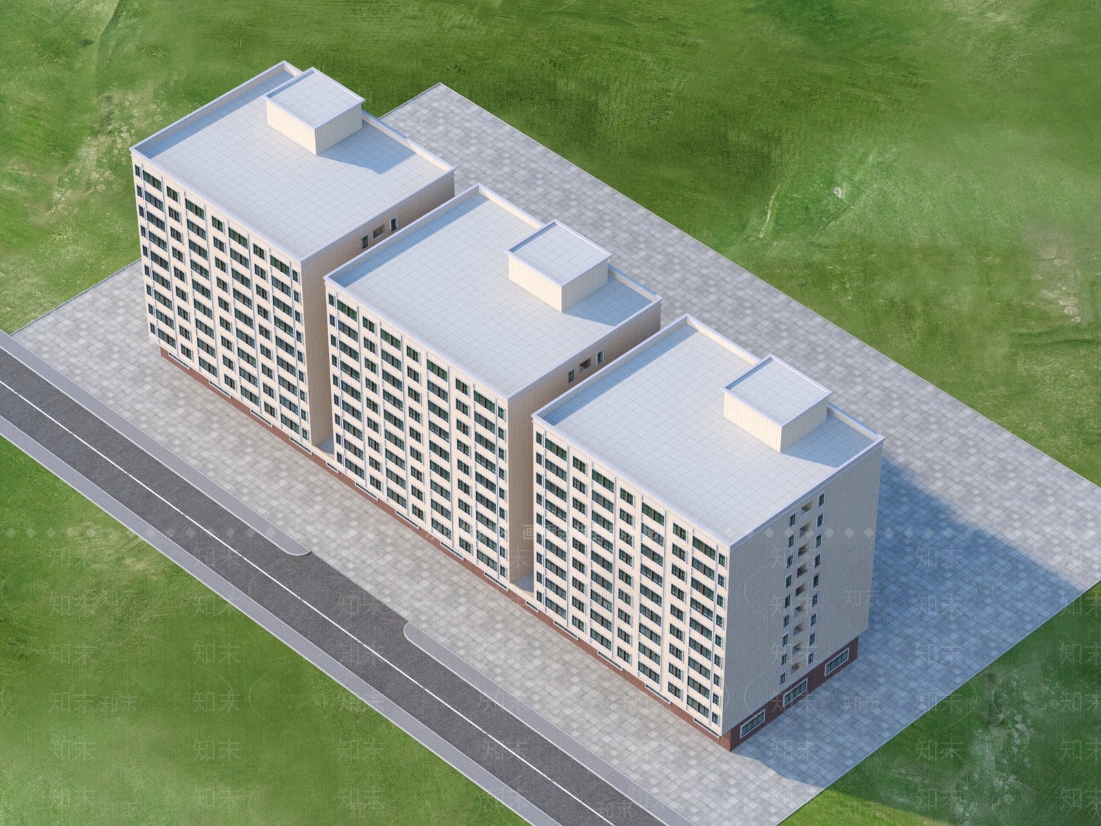 现代工业厂房3D模型下载【ID:1137840285】