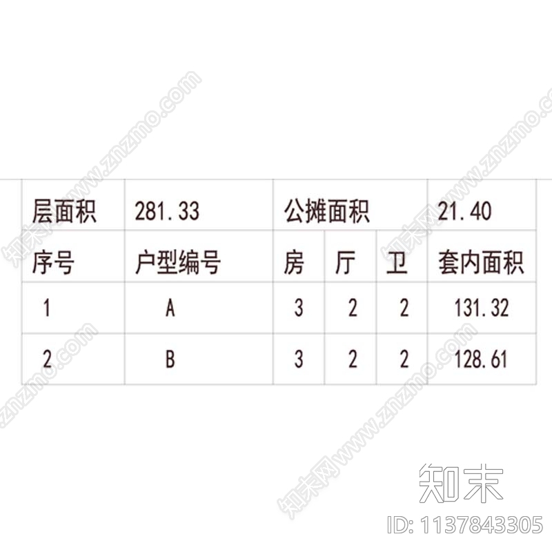 住宅建筑平面图cad施工图下载【ID:1137843305】