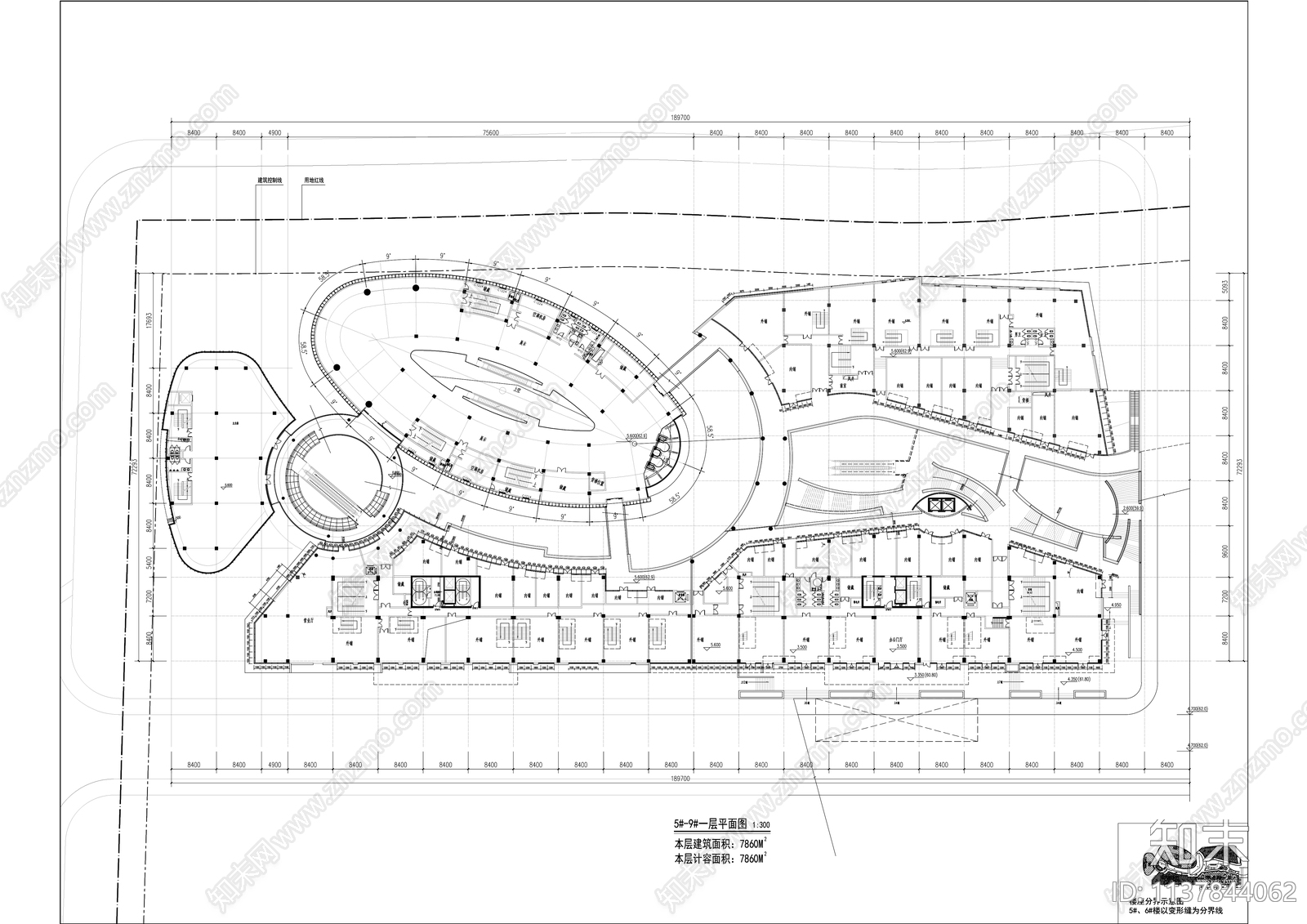 现代商业建筑效果cad施工图下载【ID:1137844062】