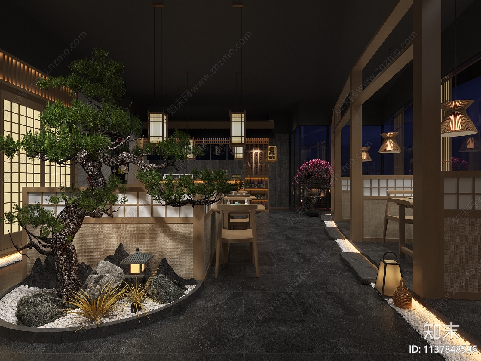 日式料理店3D模型下载【ID:1137848596】