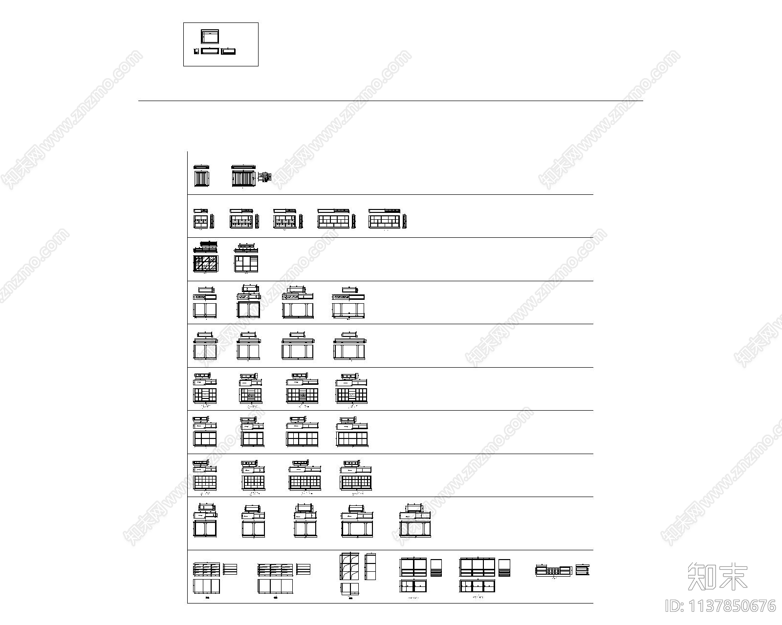 柜类三视图cad施工图下载【ID:1137850676】