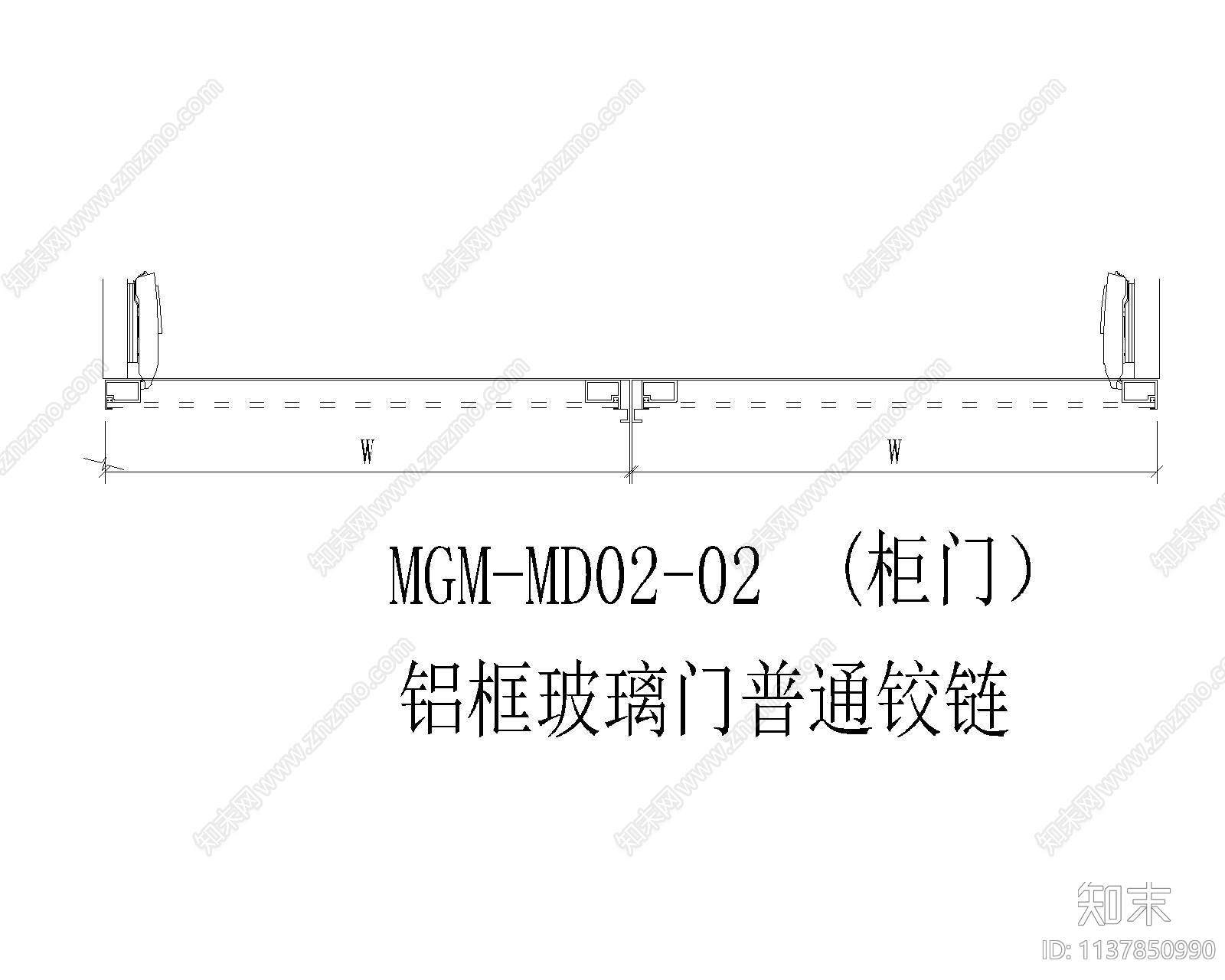 铝框鞋柜cad施工图下载【ID:1137850990】