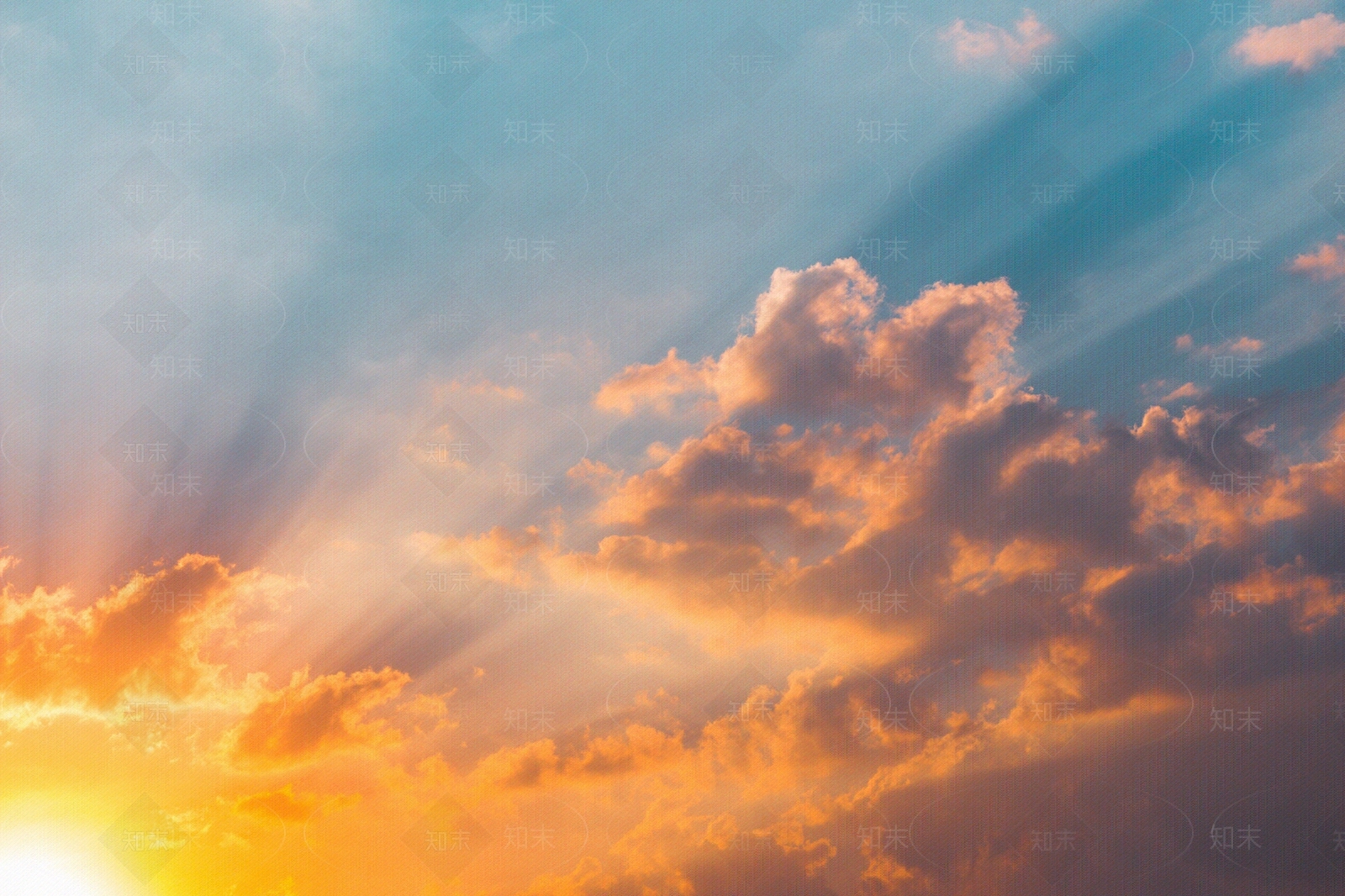 朝霞阳光天空贴图下载【ID:1137853912】