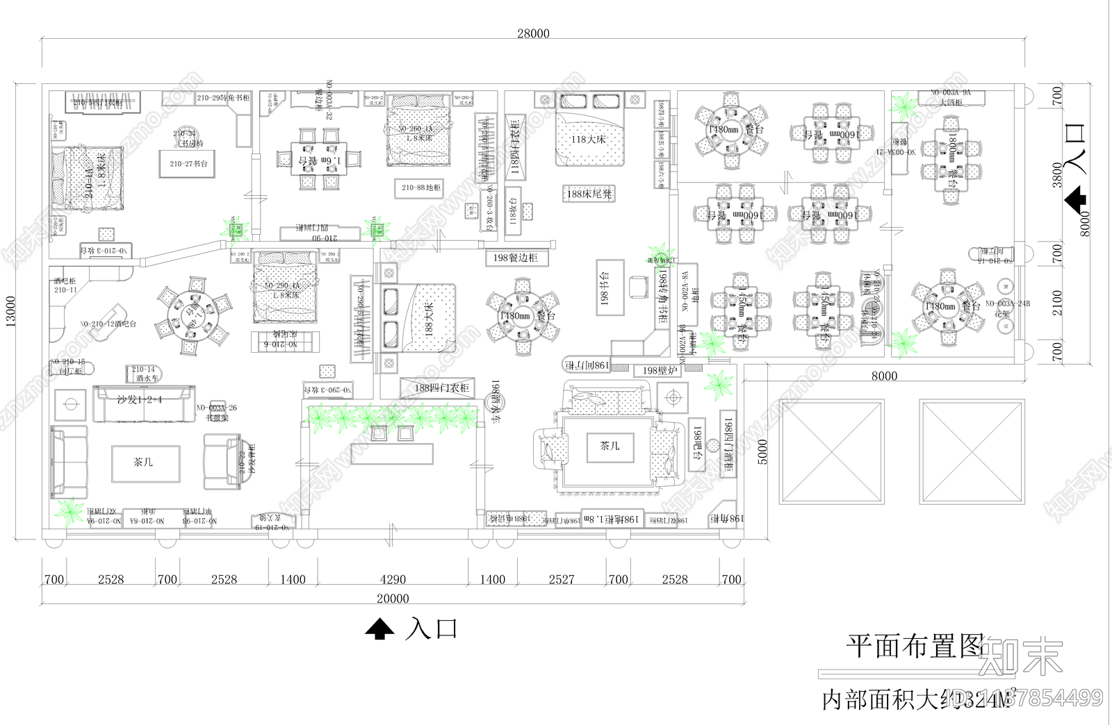 家具专卖店展厅cad施工图下载【ID:1137854499】