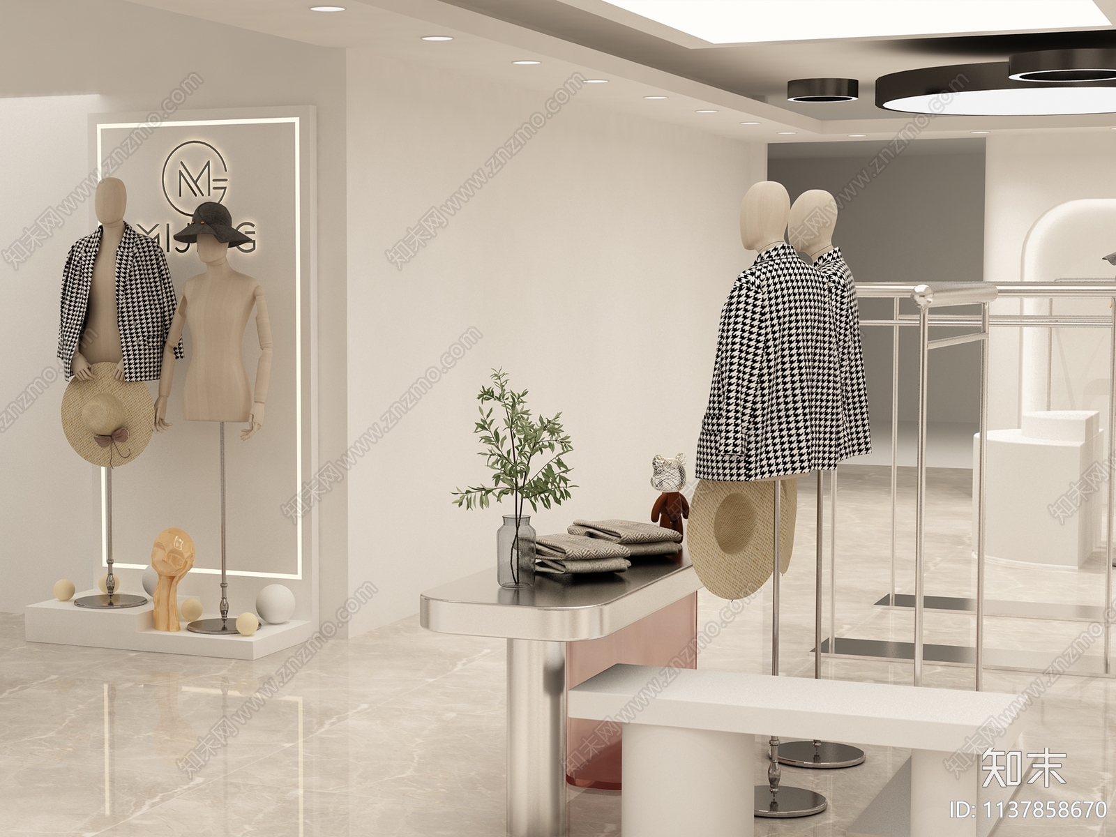 现代服装鞋店3D模型下载【ID:1137858670】