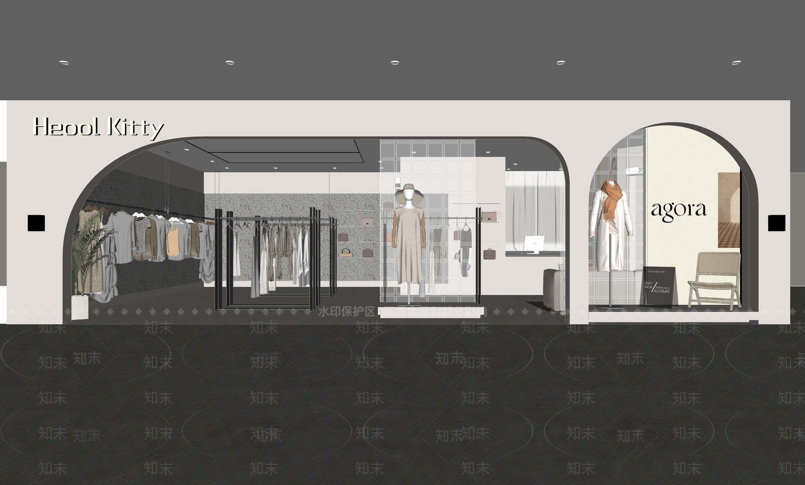 现代服装店SU模型下载【ID:1137864254】