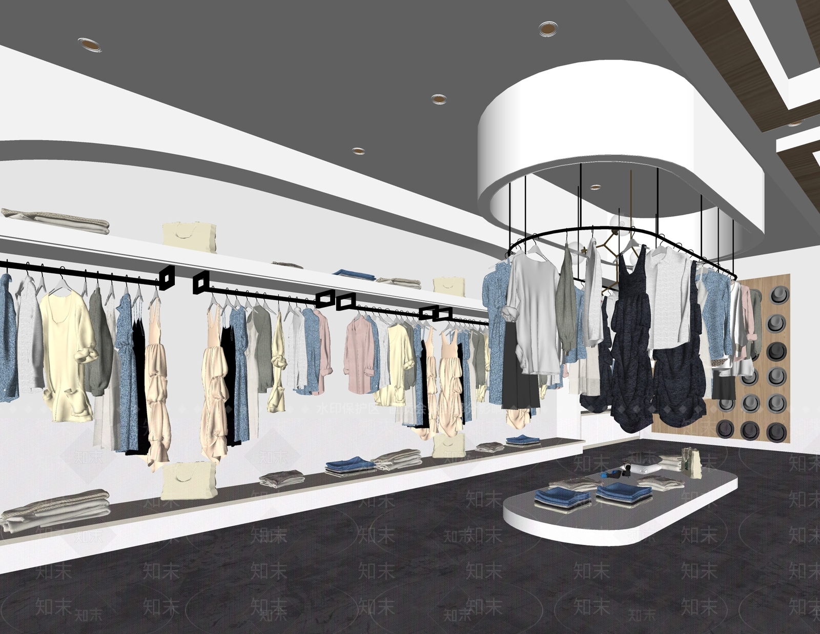 现代服装店SU模型下载【ID:1137864414】
