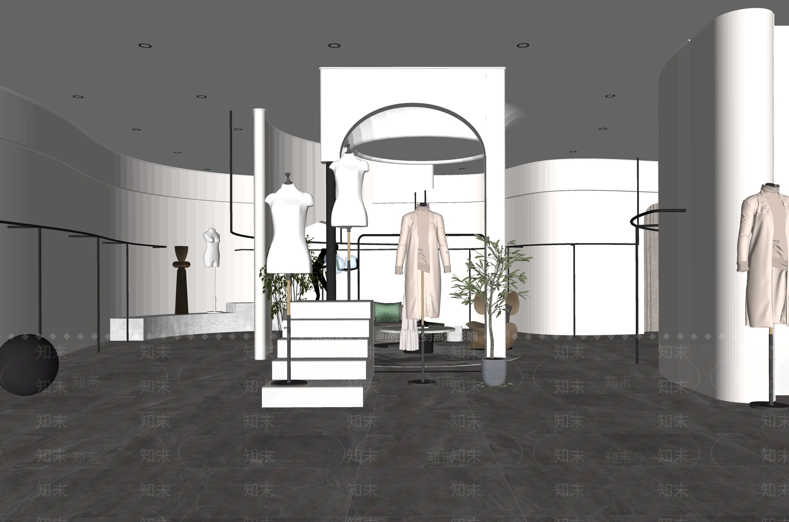 现代服装店SU模型下载【ID:1137864693】