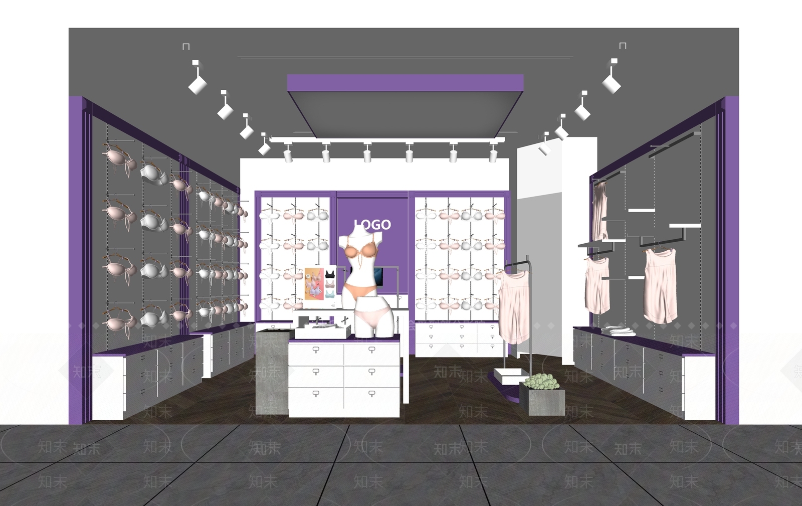 现代内衣店SU模型下载【ID:1137864627】