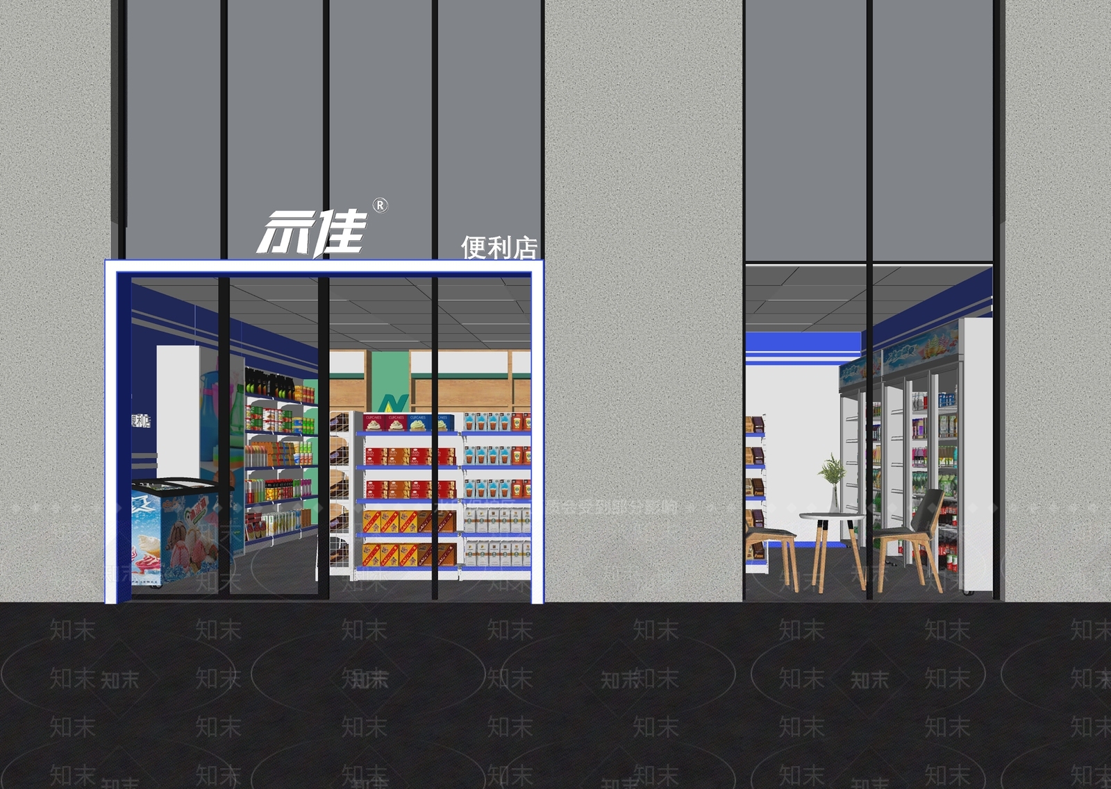 现代百货超市SU模型下载【ID:1137866176】