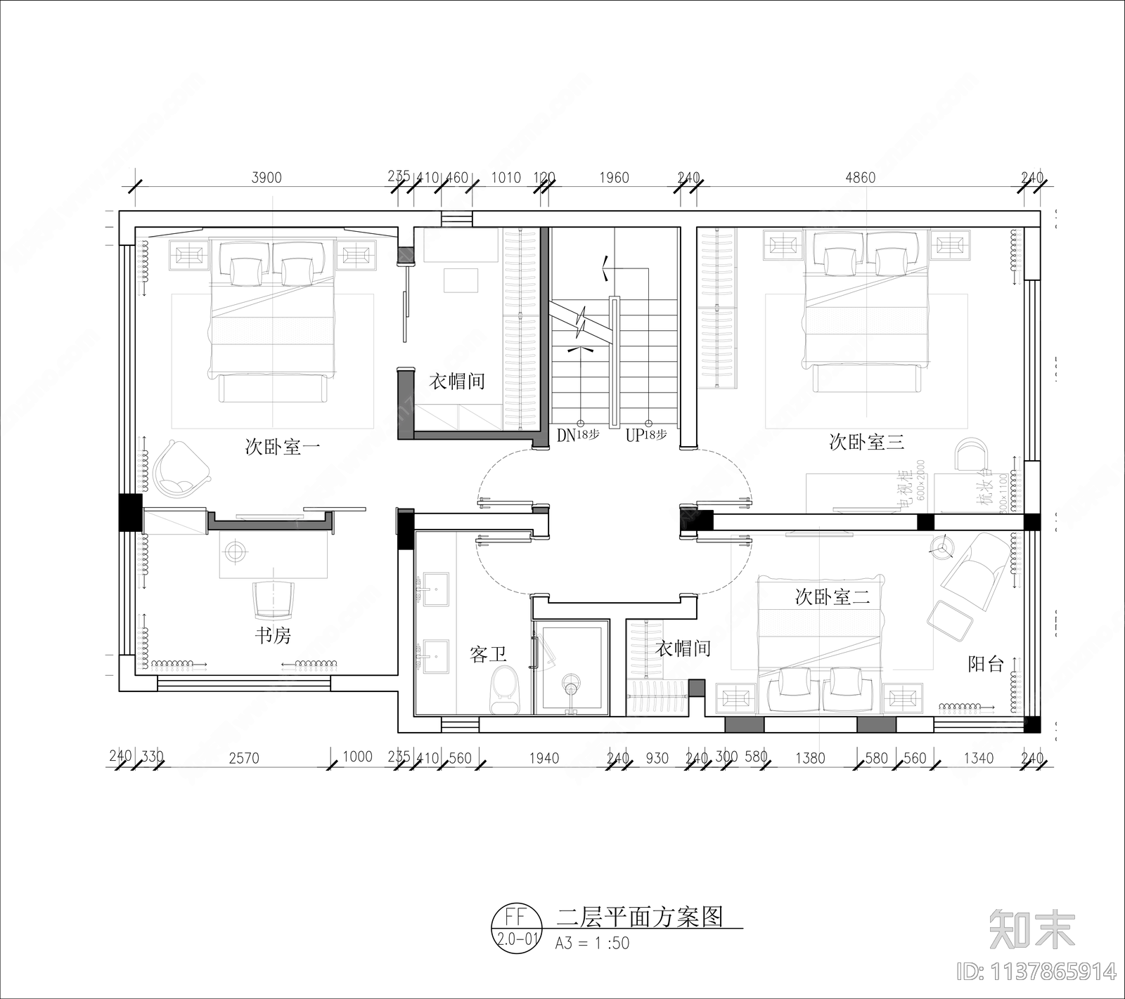 别墅全套cad施工图下载【ID:1137865914】