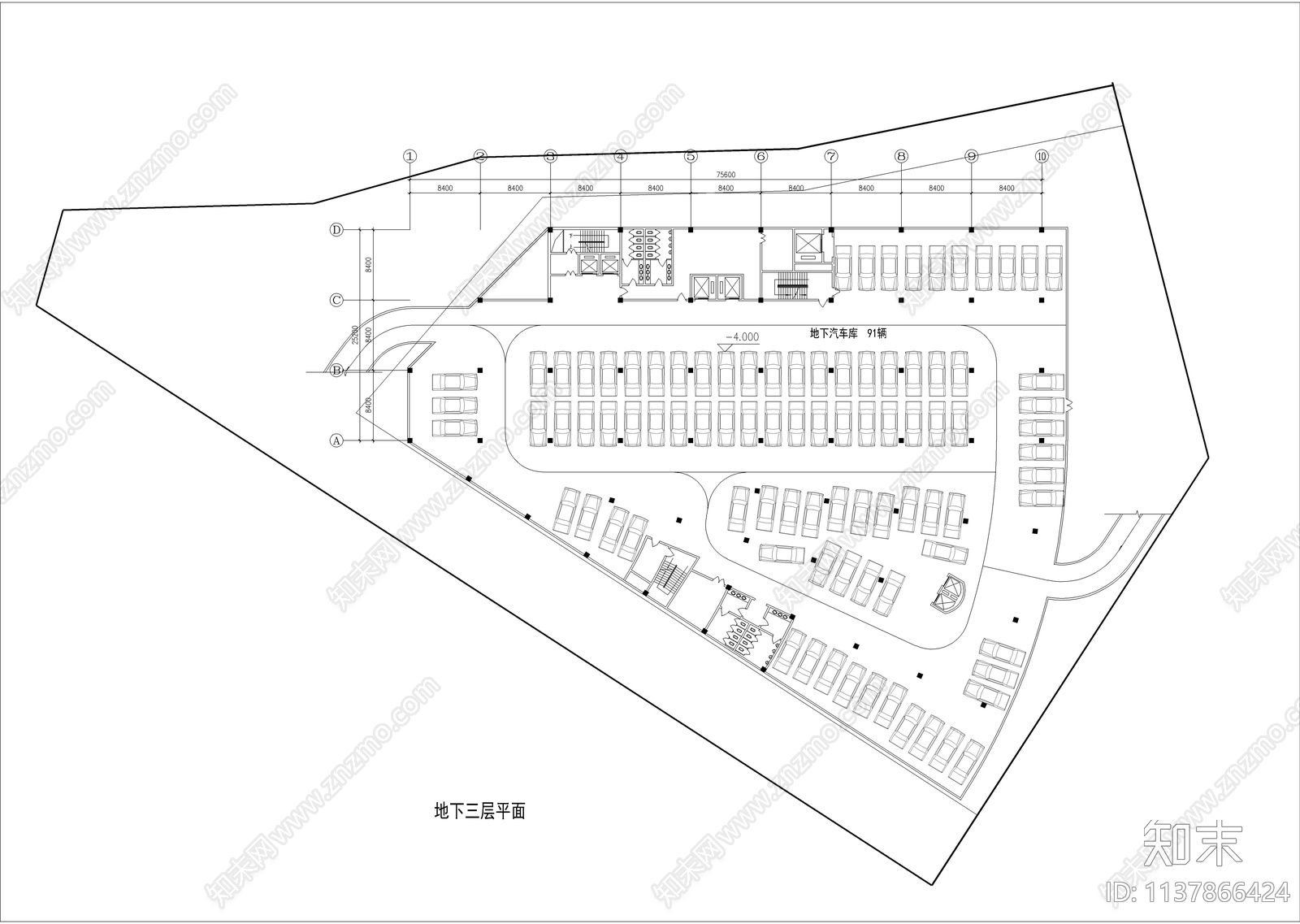 商业及办公楼建筑cad施工图下载【ID:1137866424】