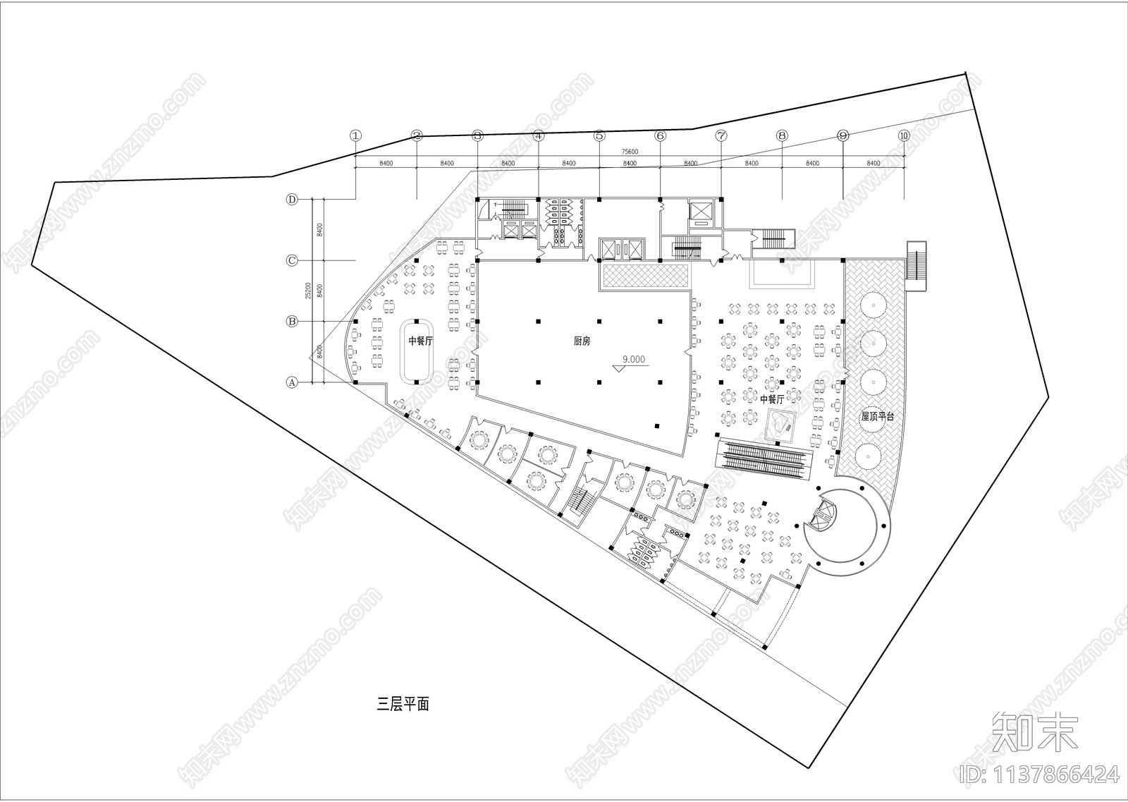 商业及办公楼建筑cad施工图下载【ID:1137866424】