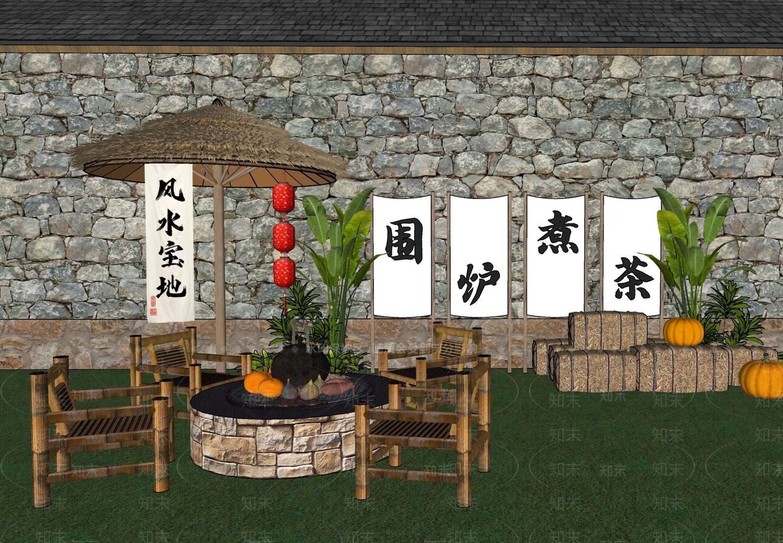 景观露营SU模型下载【ID:1137868168】