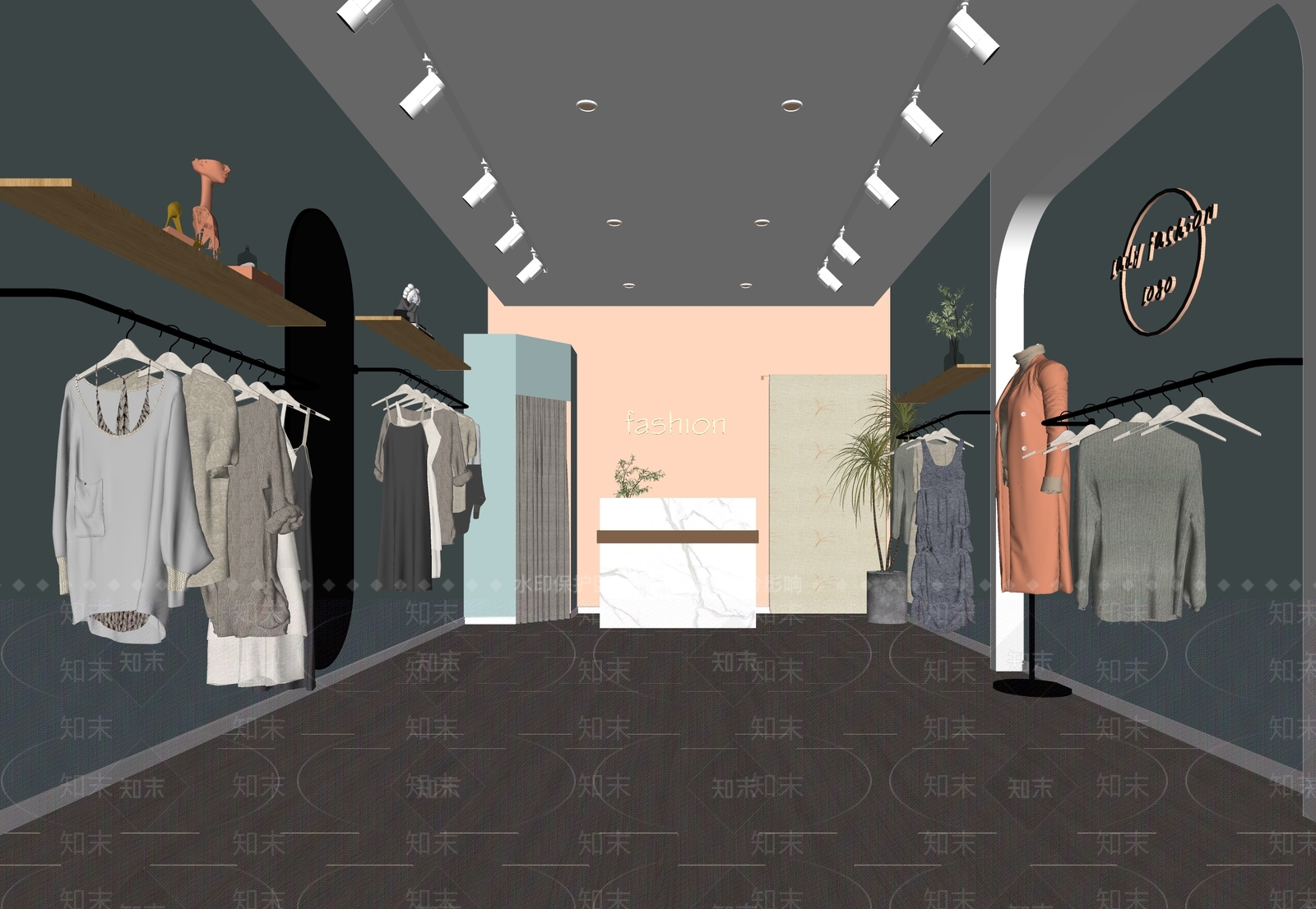 现代服装店SU模型下载【ID:1137871498】