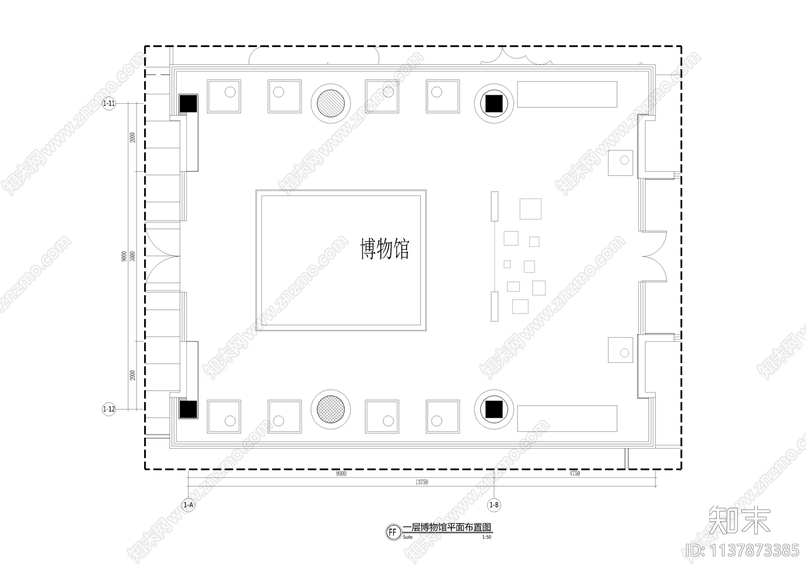 160平博物馆施工图下载【ID:1137873385】