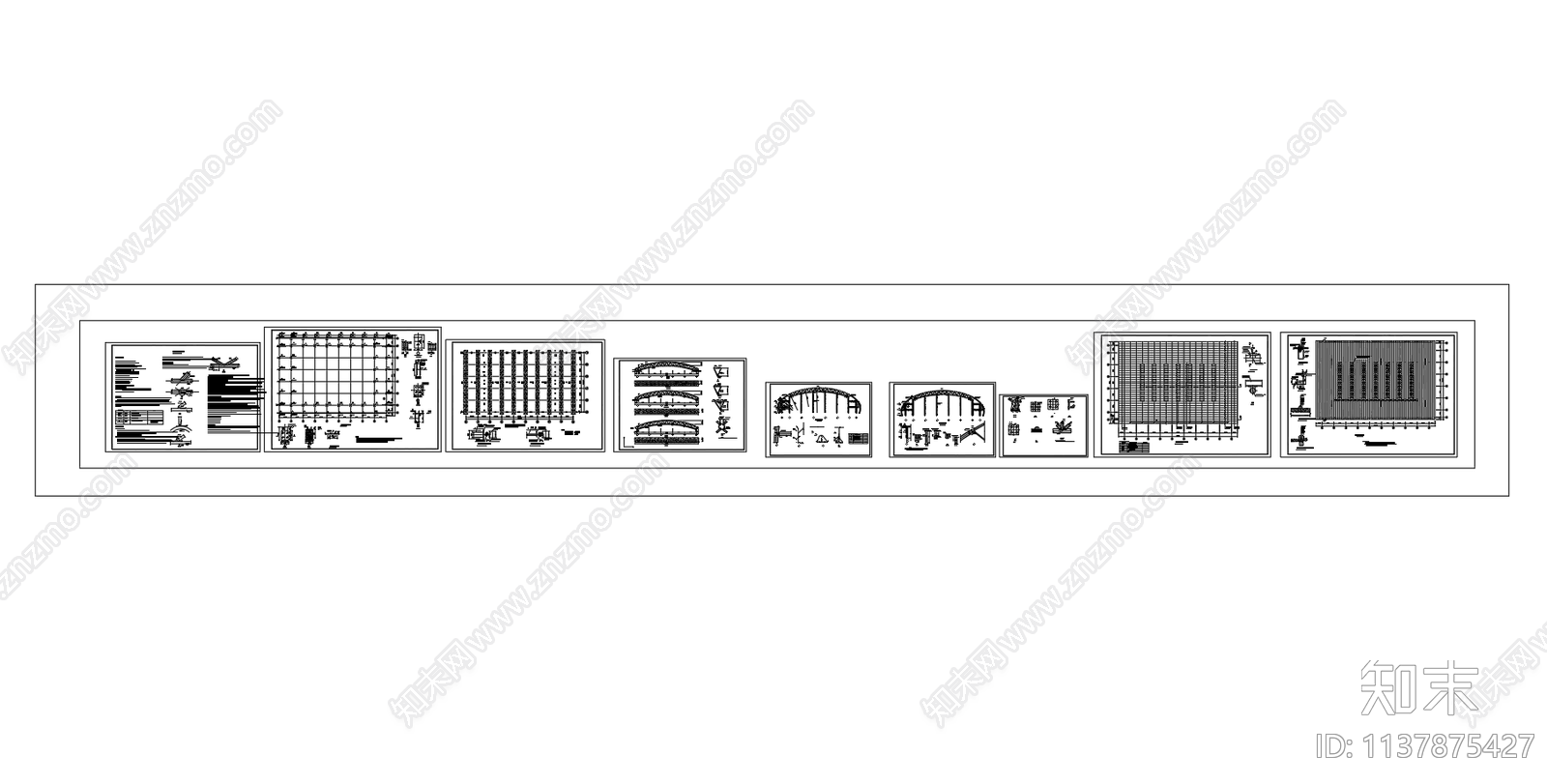 空间钢管桁架结构节点cad施工图下载【ID:1137875427】