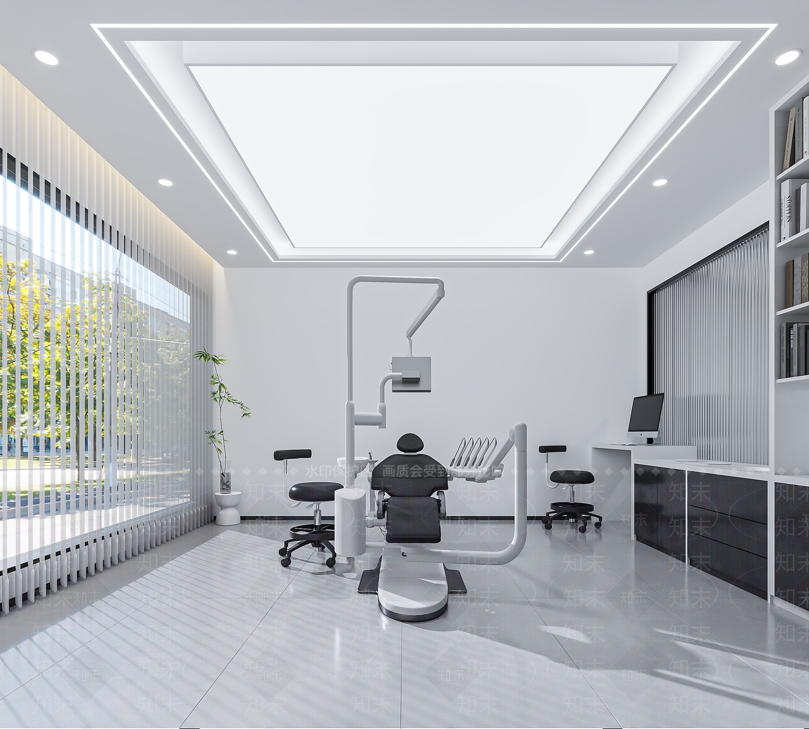 现代牙医诊所3D模型下载【ID:1137876182】