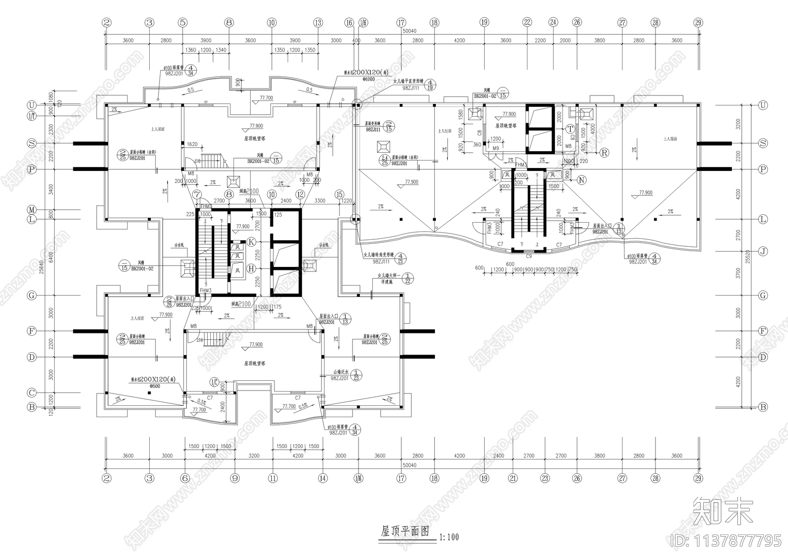 某24层商住楼建筑cad施工图下载【ID:1137877795】