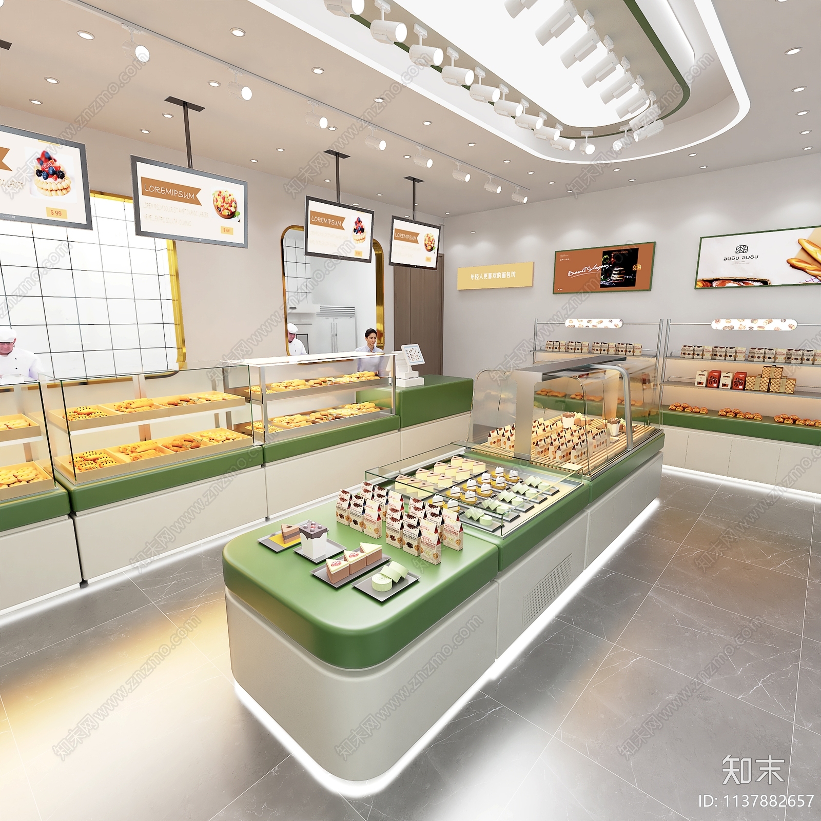 现代面包店3D模型下载【ID:1137882657】