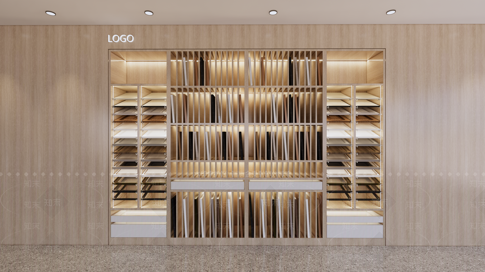现代样板展示柜SU模型下载【ID:1137884735】