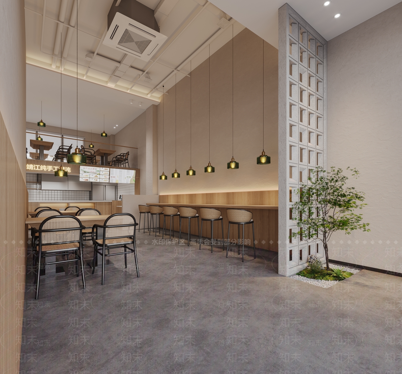 现代简约快餐厅3D模型下载【ID:1137884738】