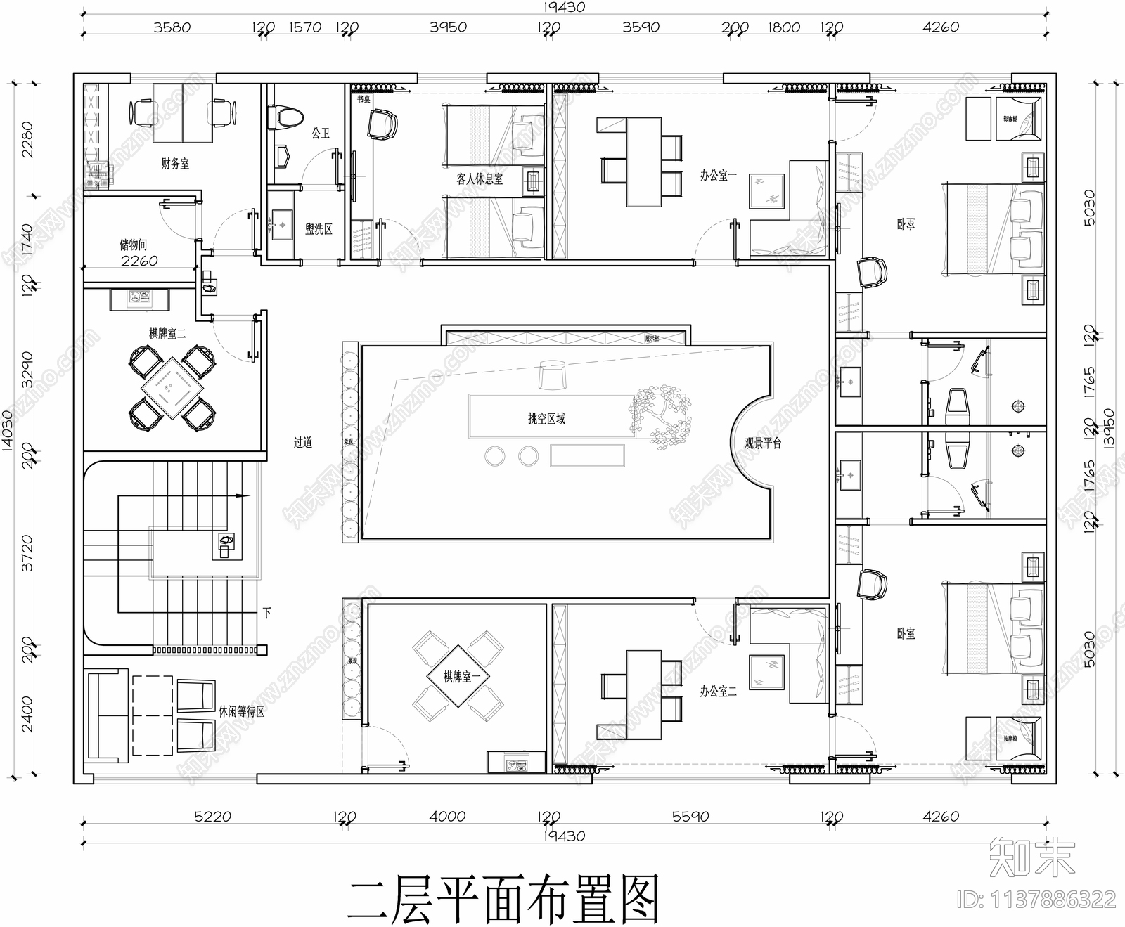 580平会所平面图施工图下载【ID:1137886322】