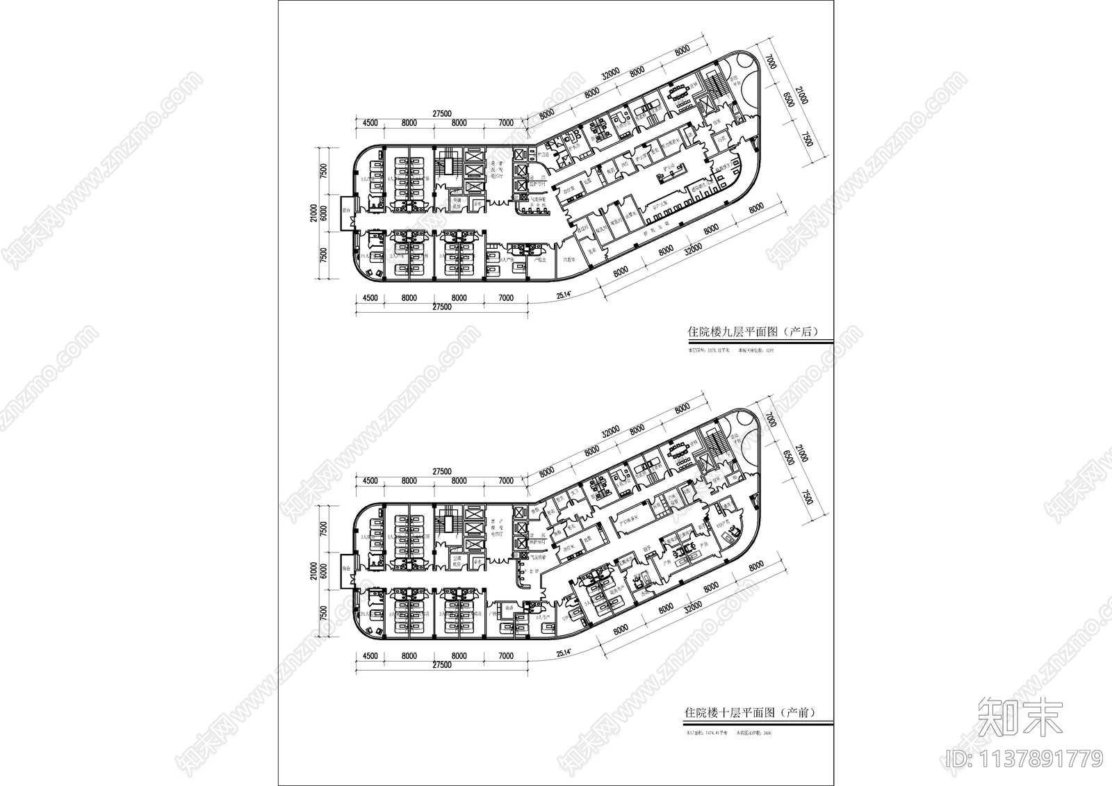 142套医院建筑cad施工图下载【ID:1137891779】