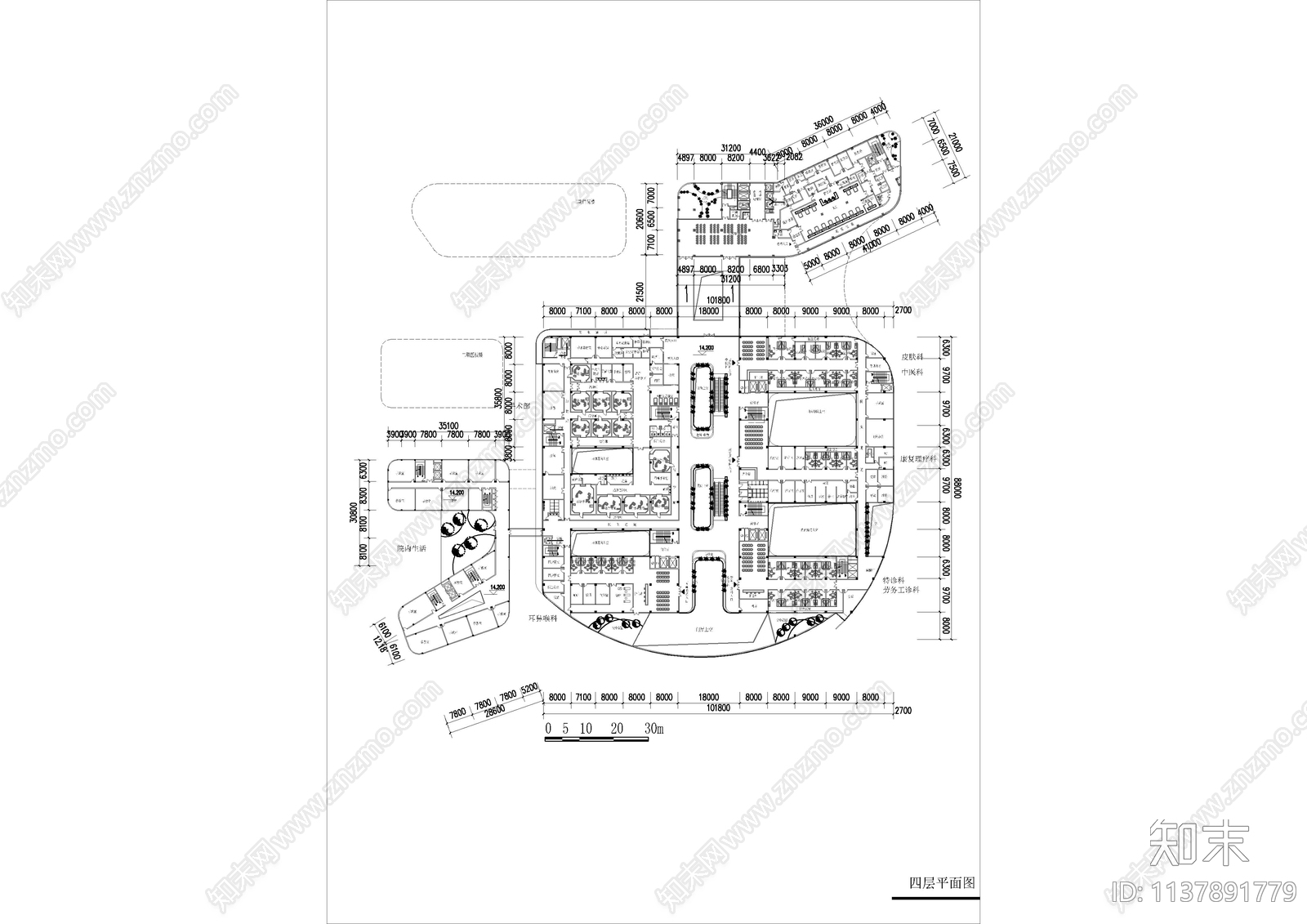 142套医院建筑cad施工图下载【ID:1137891779】