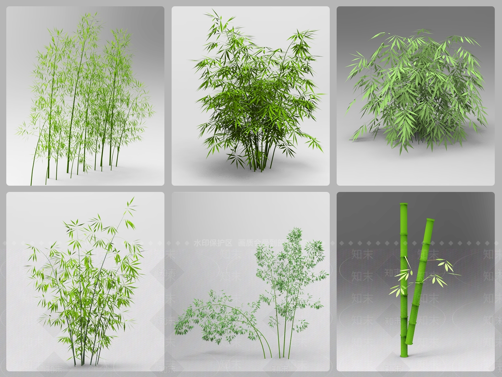 各种竹子SU模型下载【ID:1137926391】
