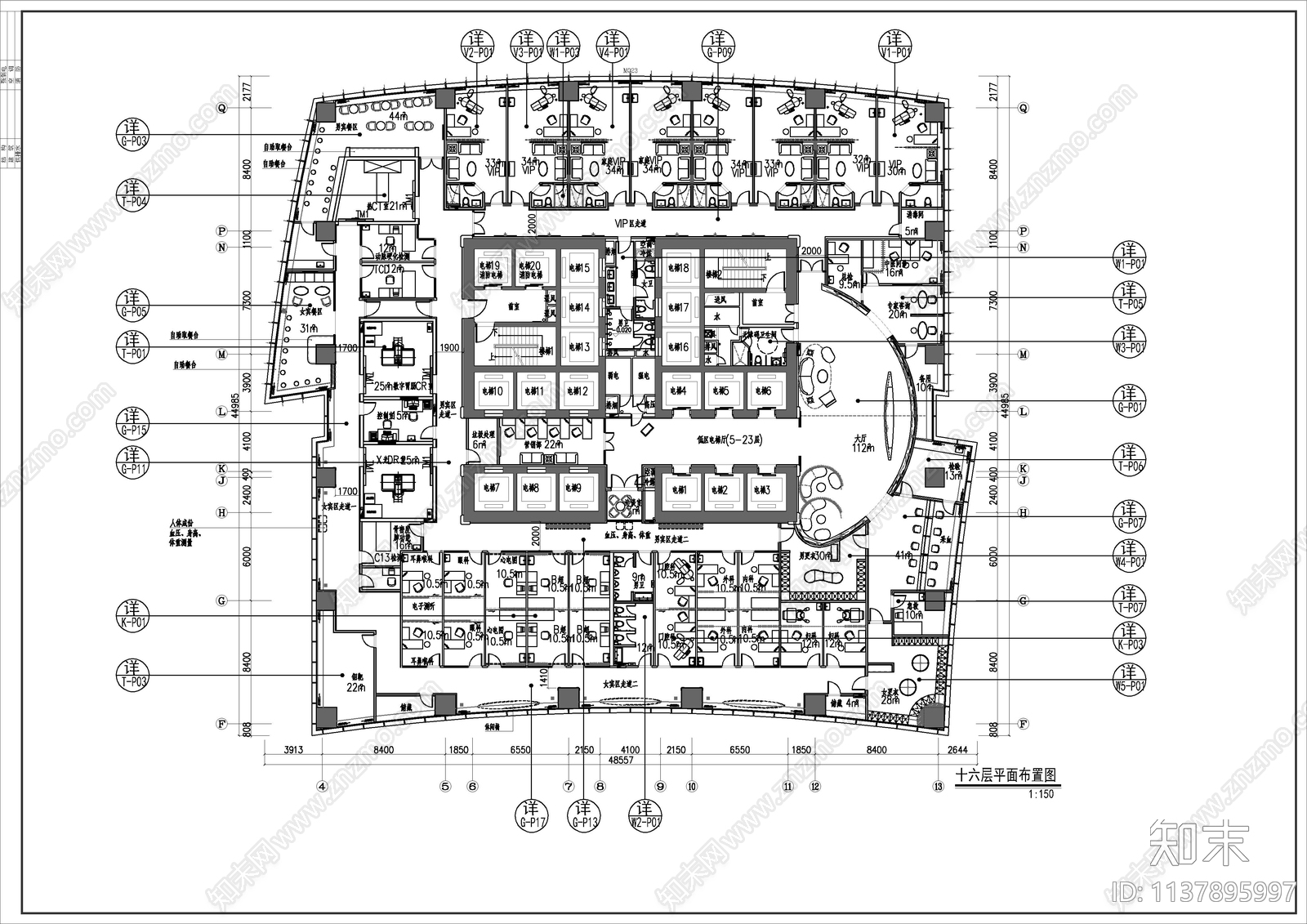 40套医院室内装修平面图施工图下载【ID:1137895997】