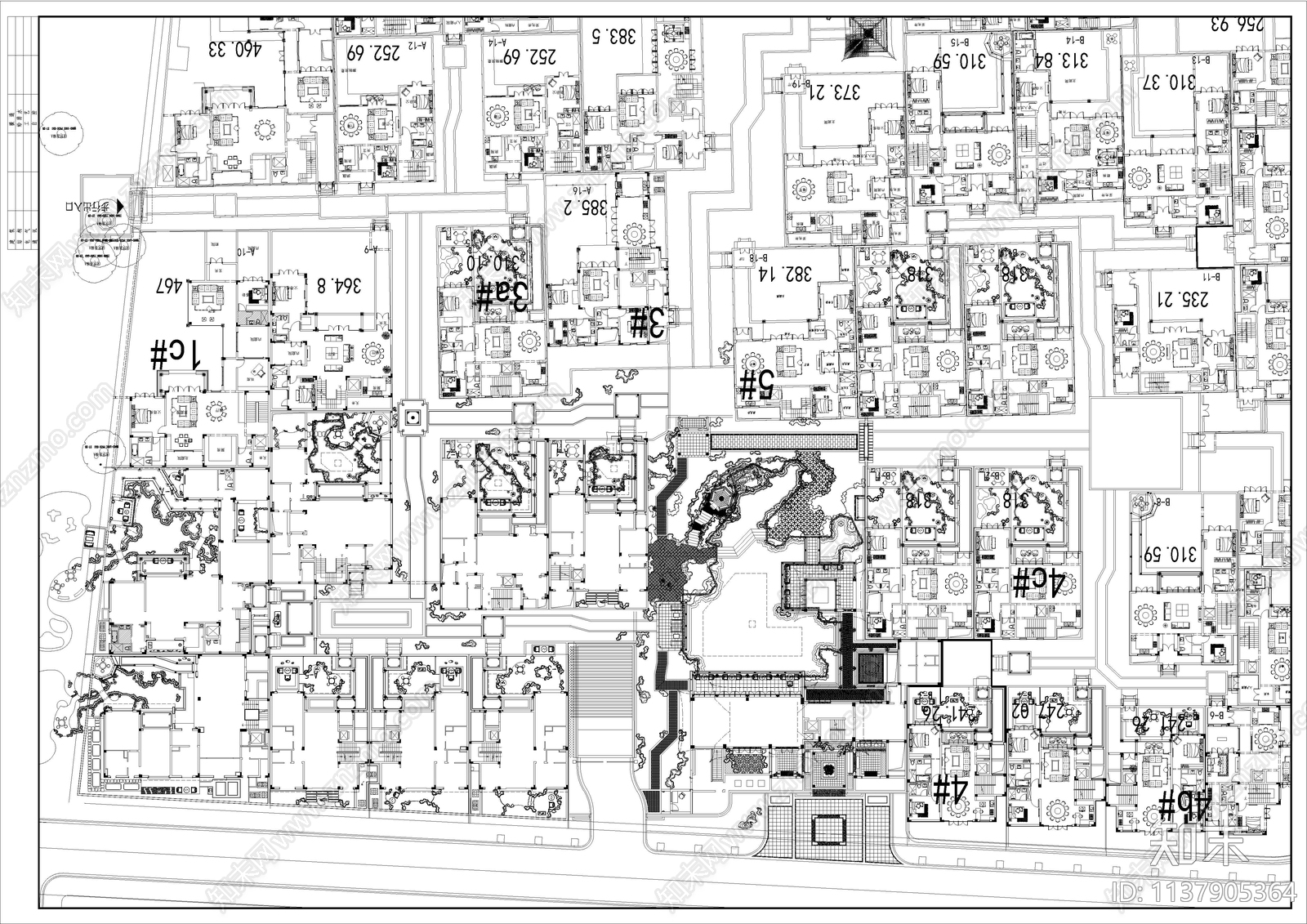 绿城江南里示范区景观施工图下载【ID:1137905364】