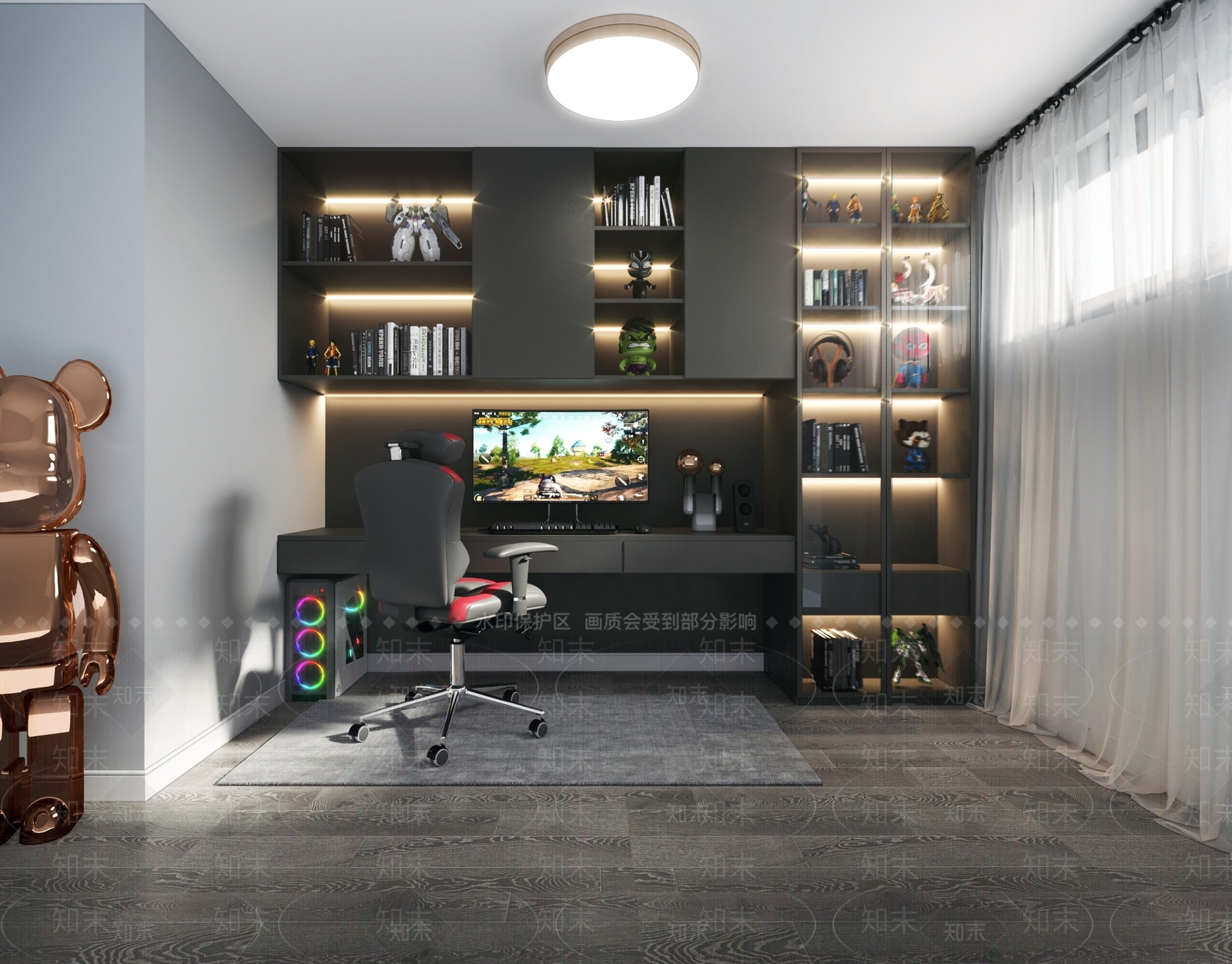 现代电竞房3D模型下载【ID:1137905707】