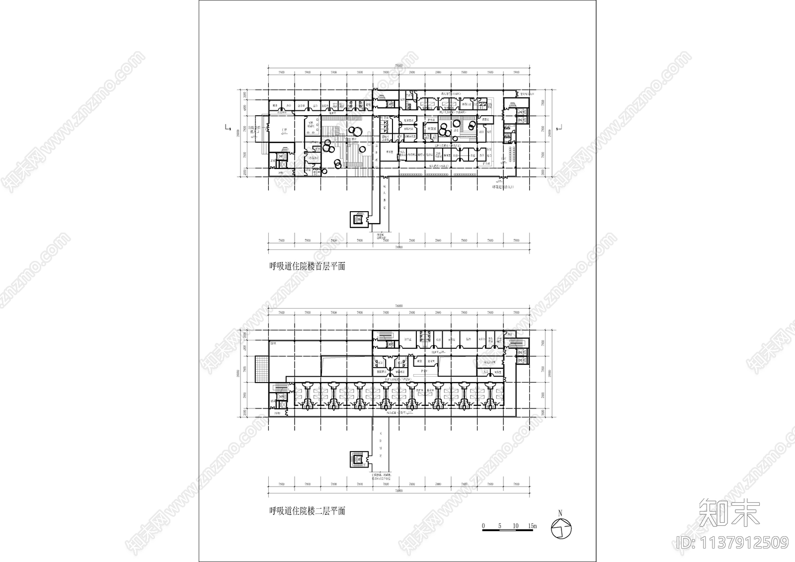 10套医院建筑cad施工图下载【ID:1137912509】