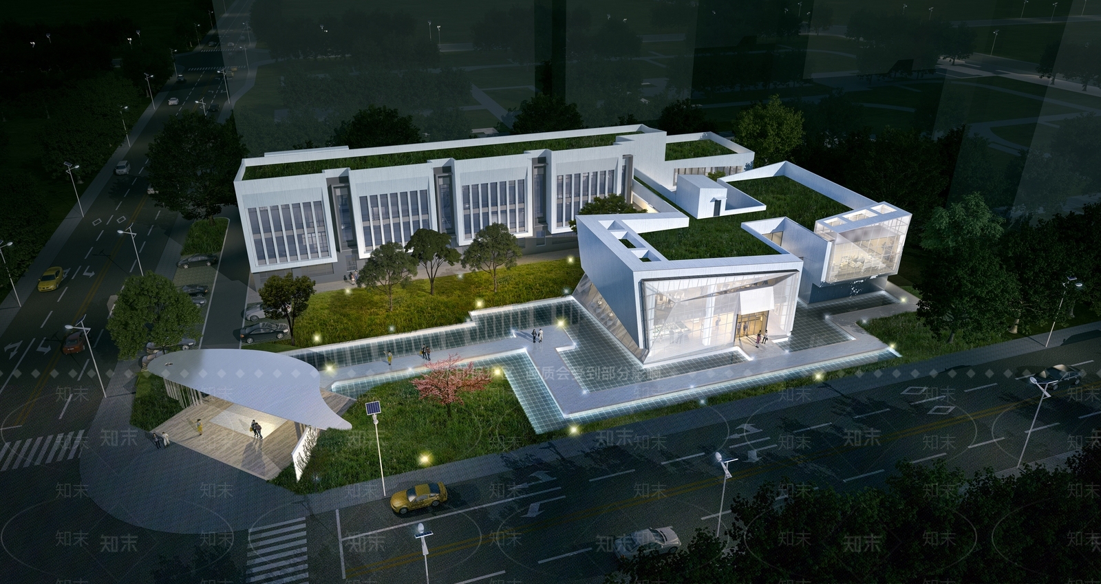 现代学校外观3D模型下载【ID:1137912748】