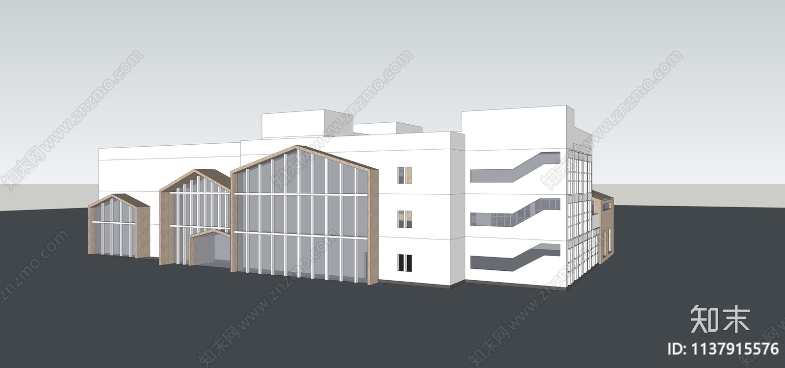 现代幼儿园设计SU模型下载【ID:1137915576】