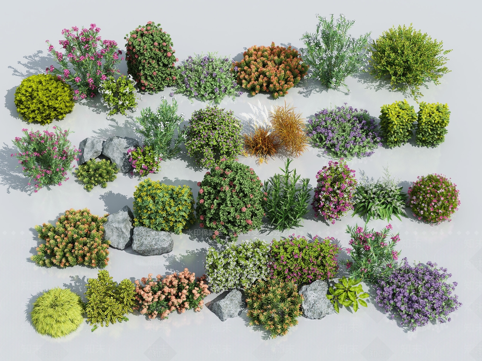 花草组合3D模型下载【ID:1137915798】
