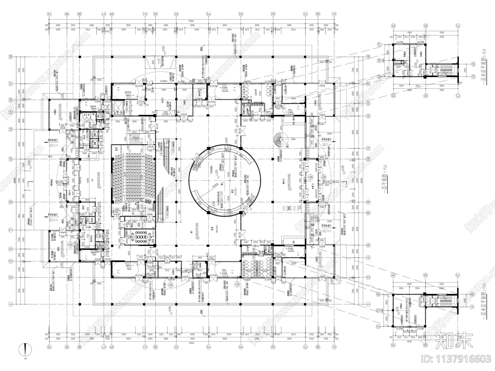 现代航天科技研学中心科技馆全套建筑cad施工图下载【ID:1137916603】