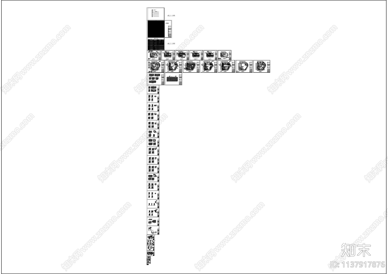 中国银行网点cad施工图下载【ID:1137917876】