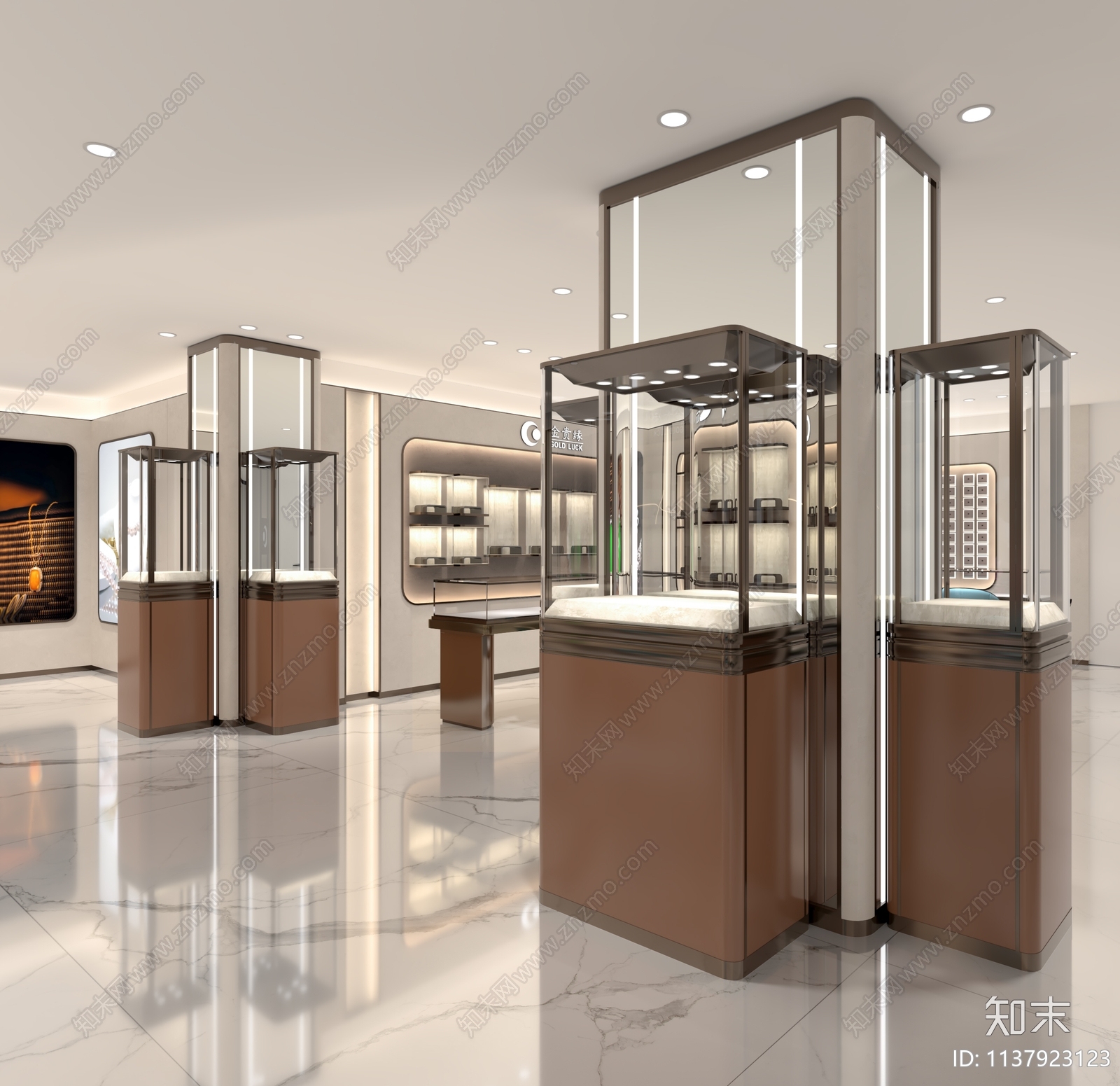 现代珠宝店3D模型下载【ID:1137923123】