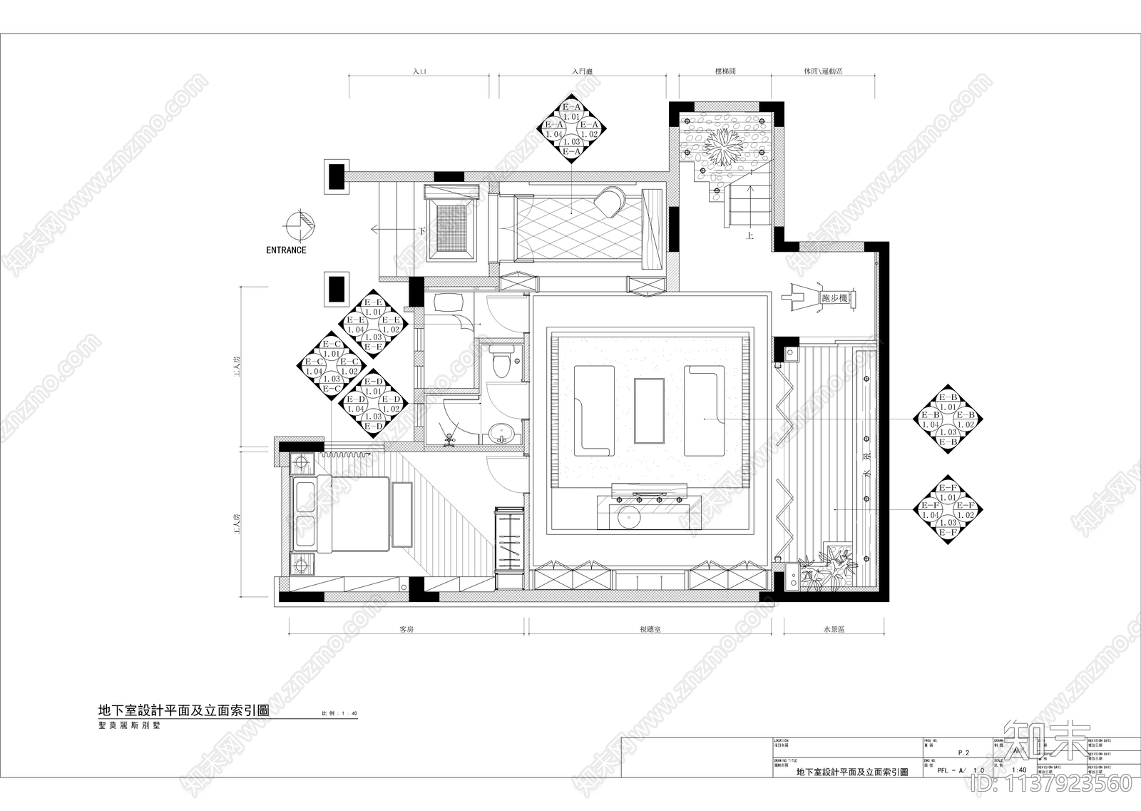 四层别墅全套装修cad施工图下载【ID:1137923560】