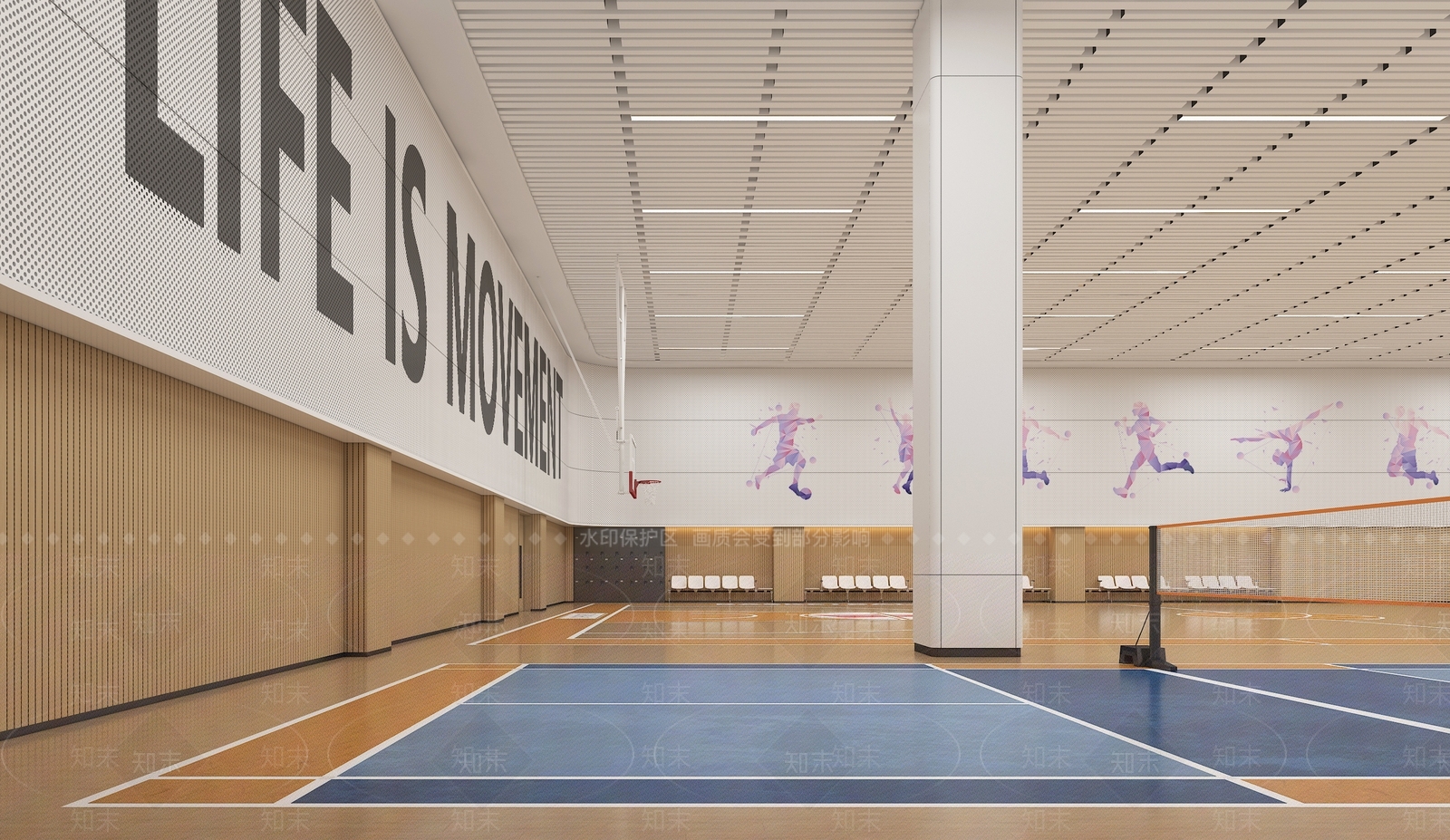 现代篮球馆3D模型下载【ID:1137928072】
