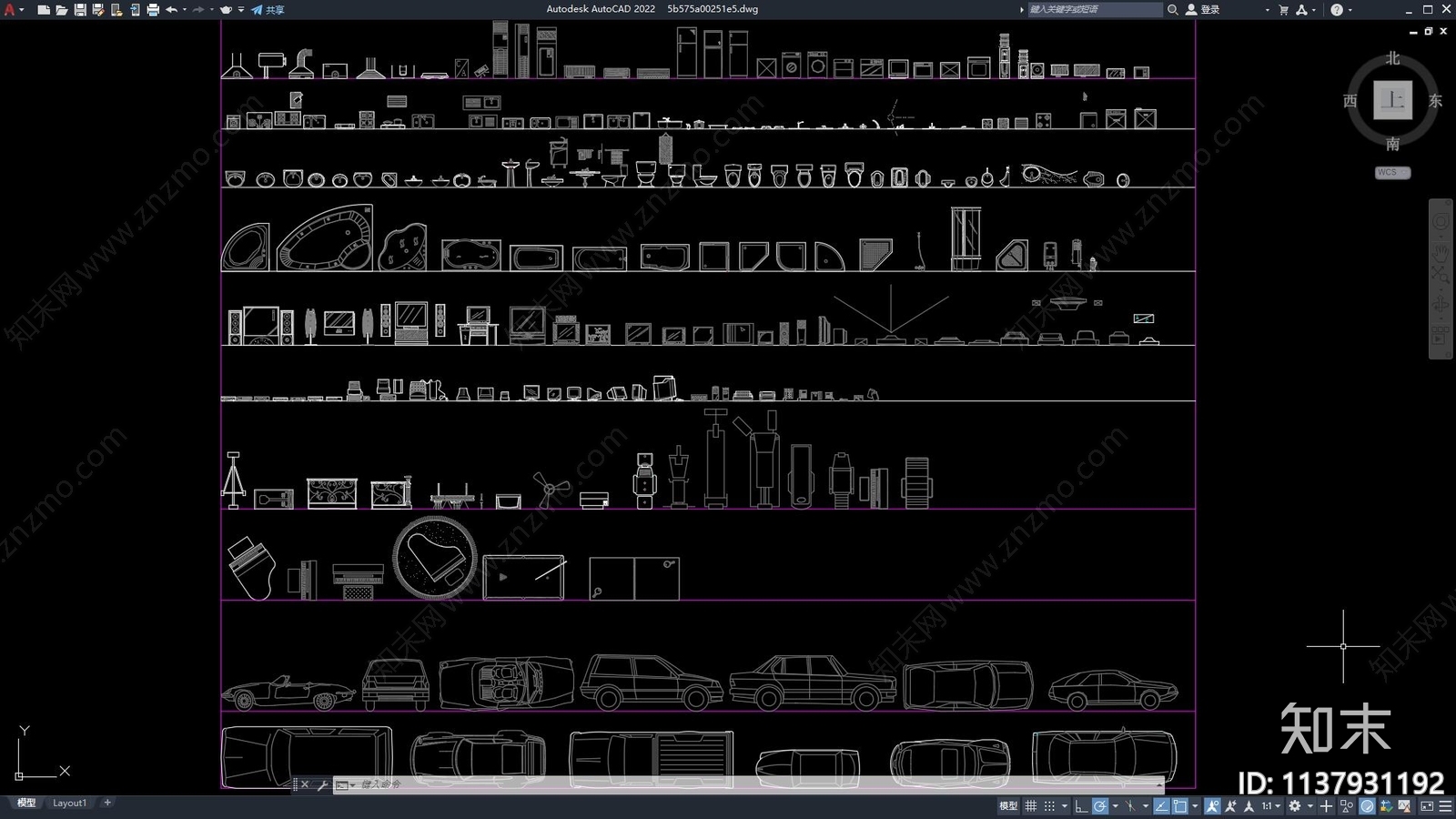 家装常用平立面家具施工图下载【ID:1137931192】