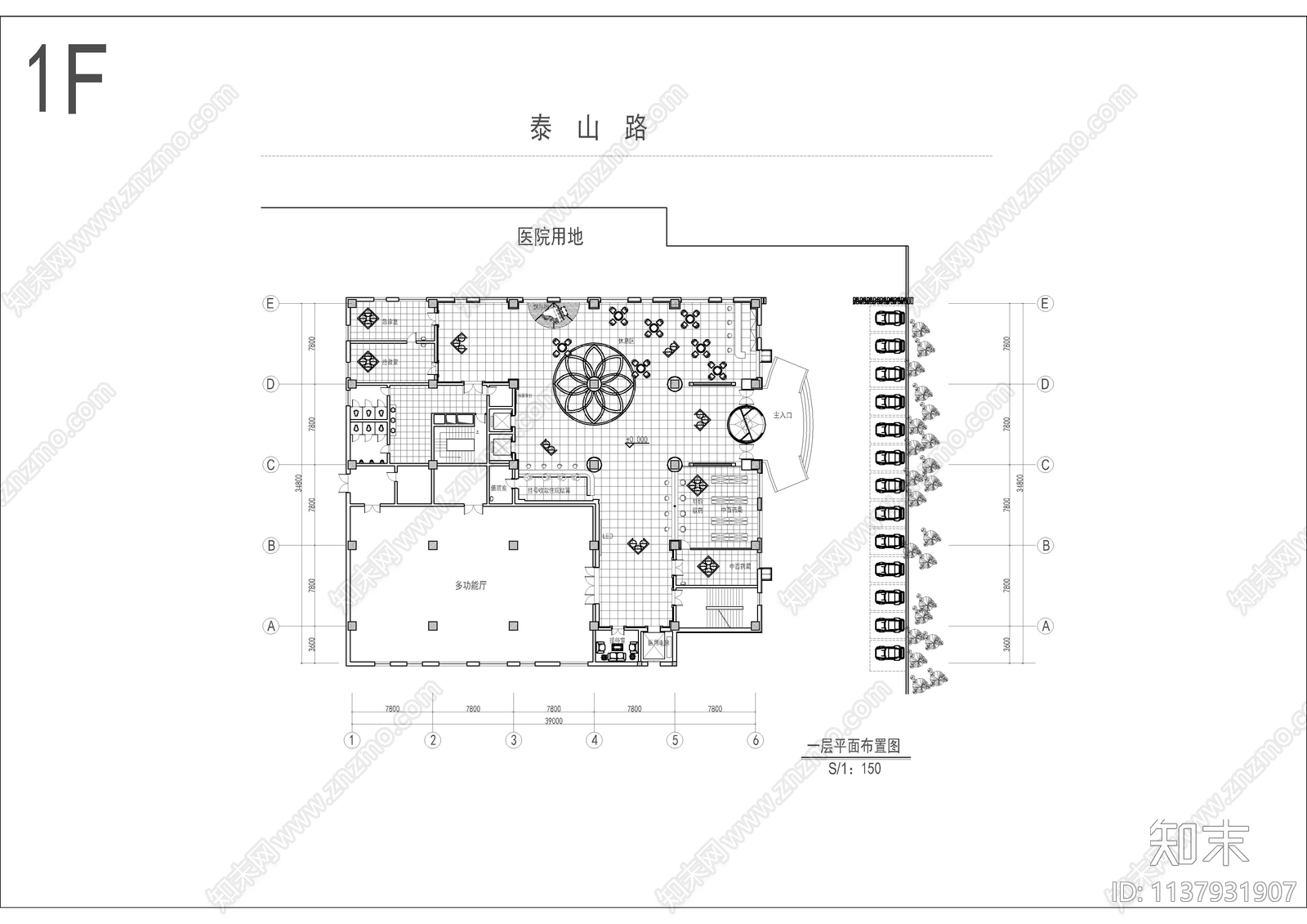 14套精品医院室内装修cad施工图下载【ID:1137931907】